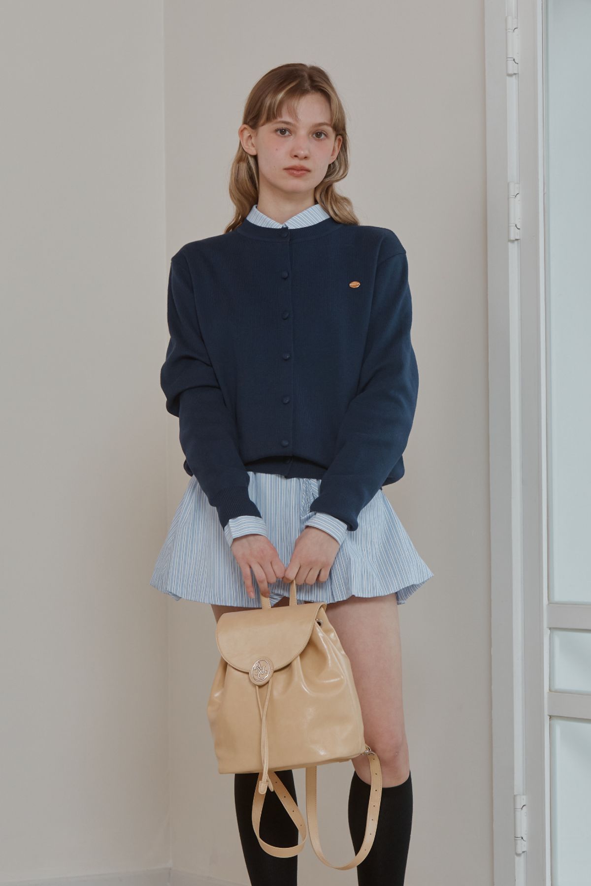 아노에틱(ANOETIC) ANC CLASSIC LOGO BACKPACK_BUTTER