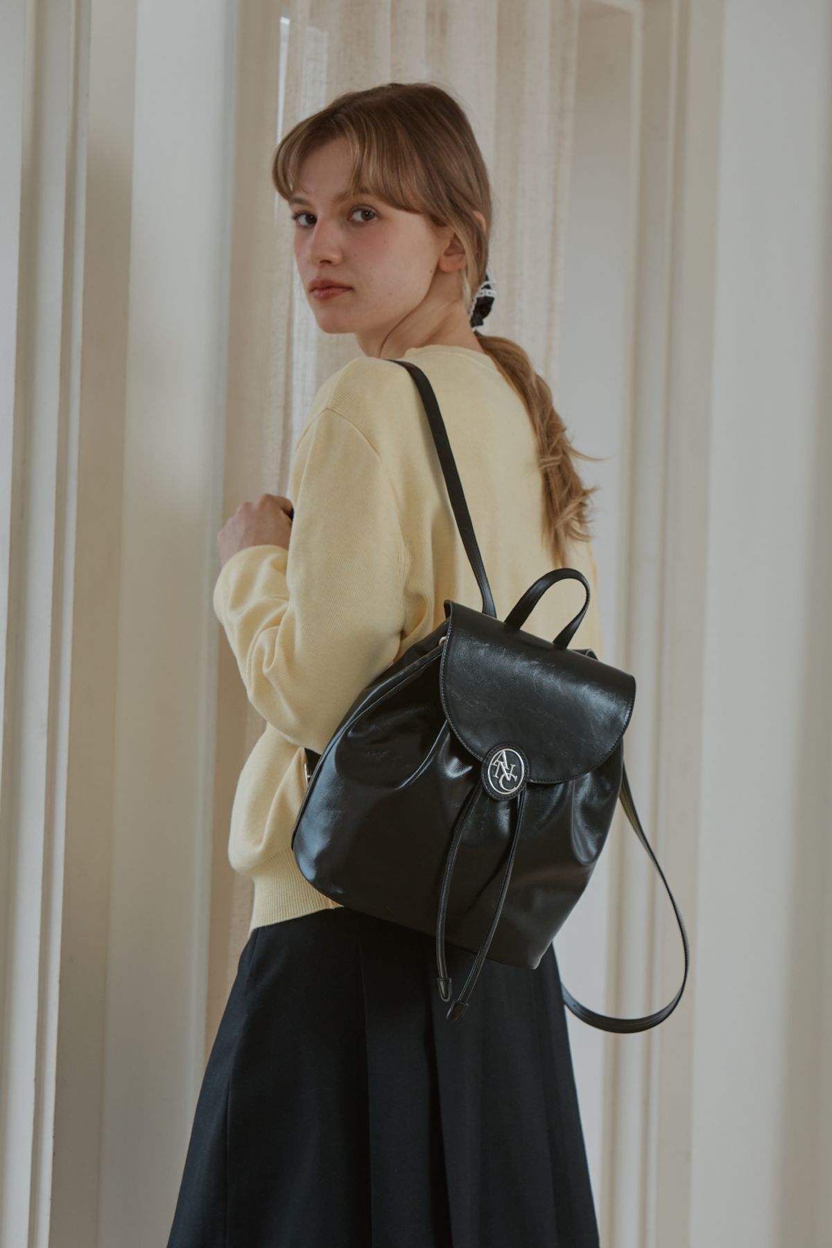아노에틱(ANOETIC) ANC CLASSIC LOGO BACKPACK_BLACK