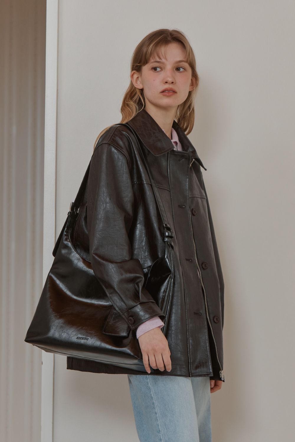★ANOETIC★ ANC CLASSIC HOBO BAG & CARD WALLET SET_BROWN MUSINSA | ANOETIC ANC CLASSIC HOBO BAG & CARD WALLET SET_BROWN