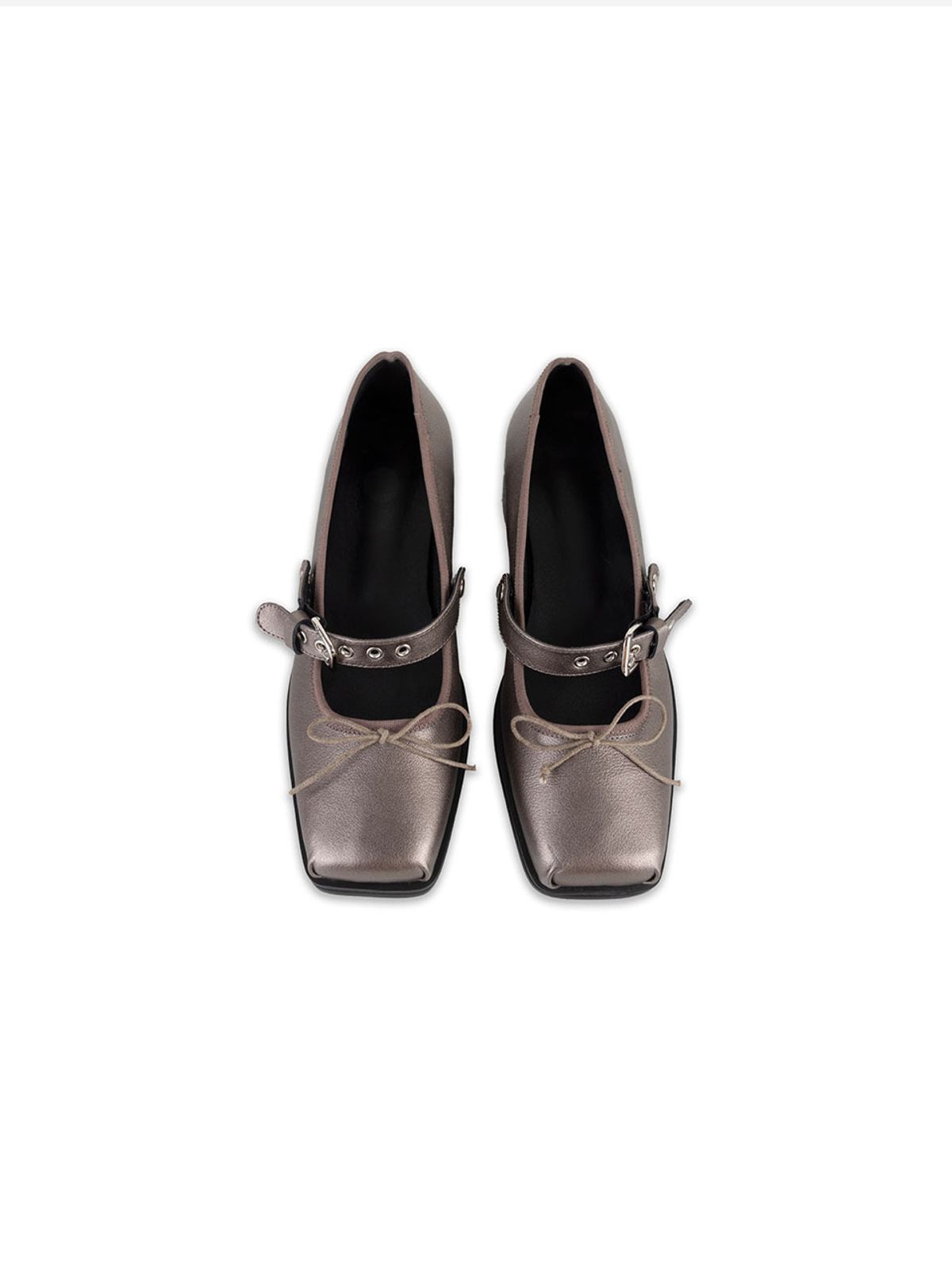 아수라(ASURA) LEATHER MARY JANE BOOTS (PEARL BROWN)