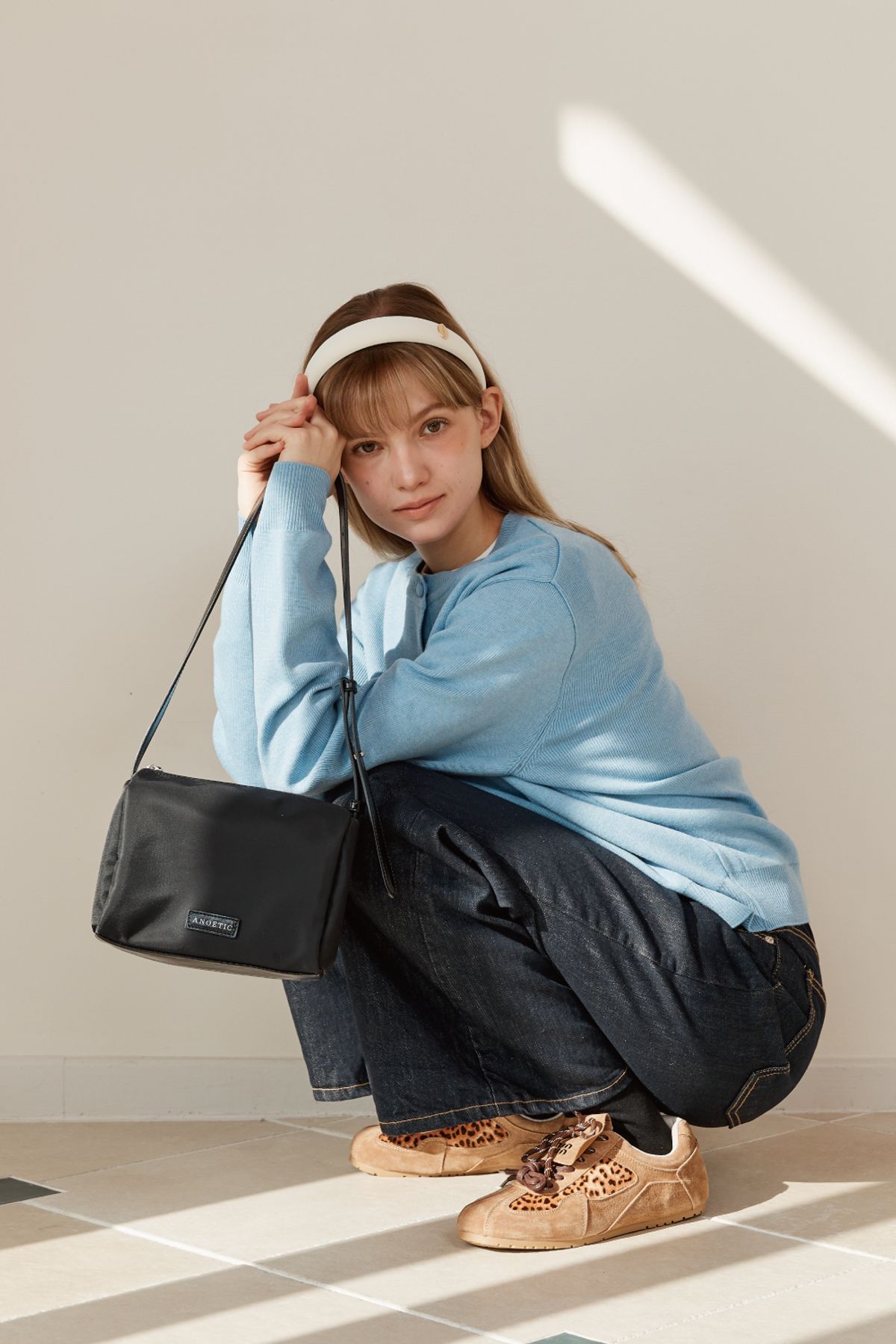 아노에틱(ANOETIC) ANC NYLON SARA BAG_BLACK
