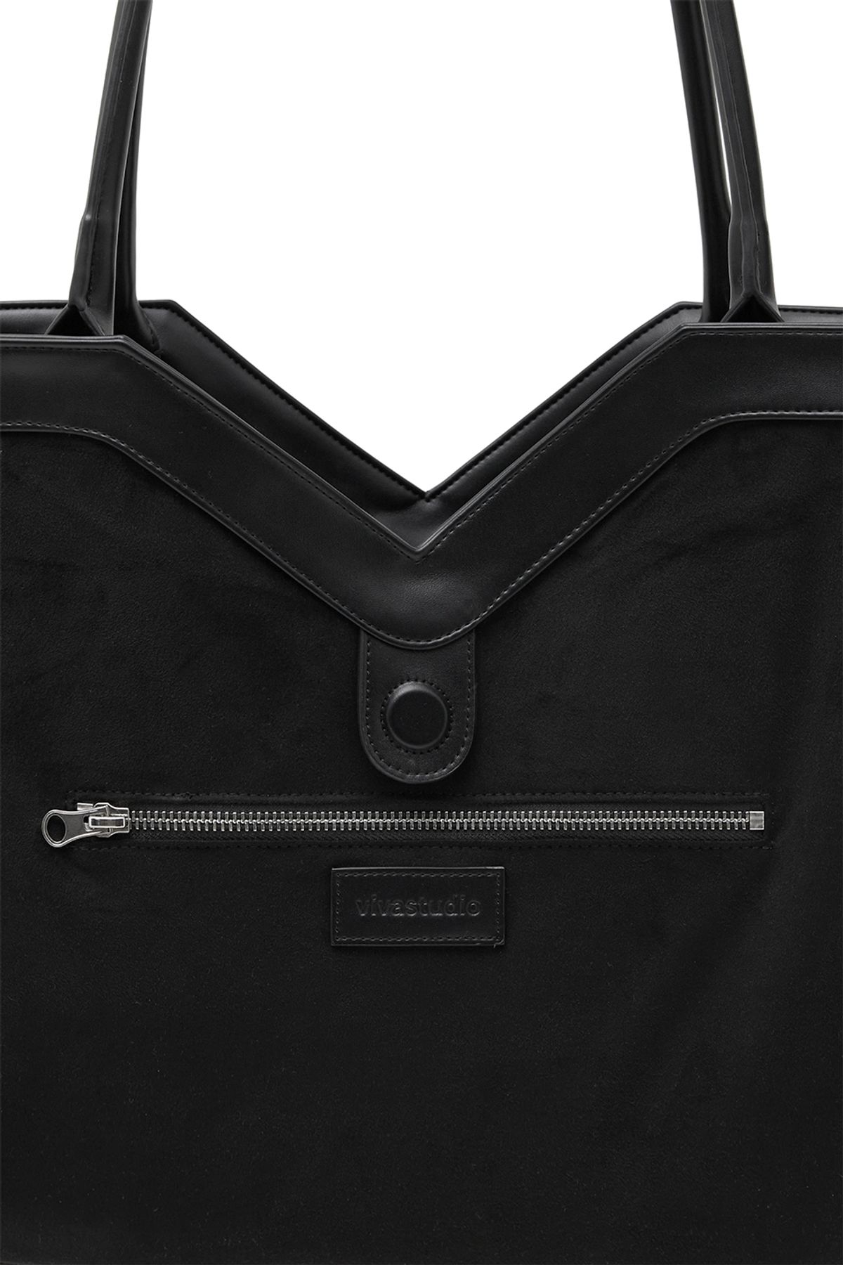 비바스튜디오(VIVASTUDIO) WOMAN V TOTE BELTED BAG [BLACK]