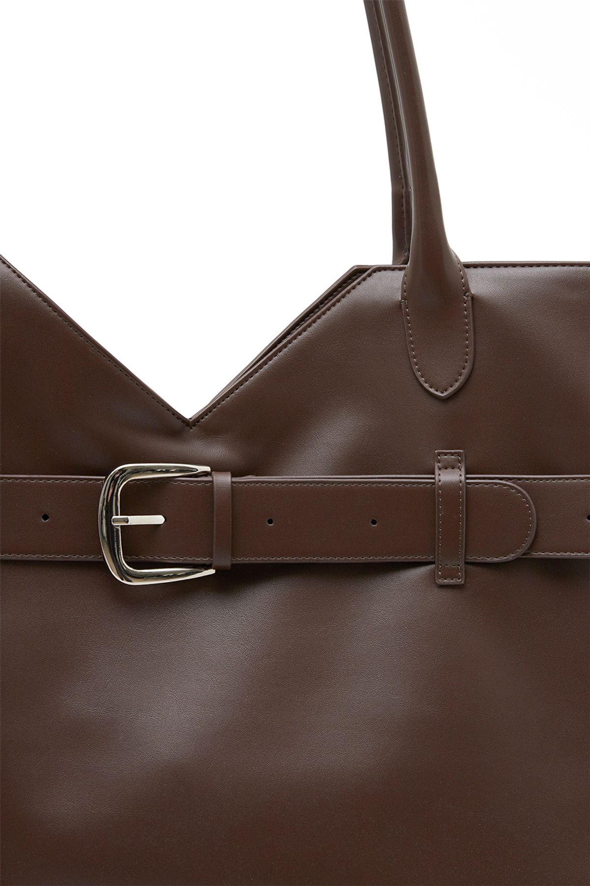 비바스튜디오(VIVASTUDIO) WOMAN V TOTE BELTED BAG [BROWN]