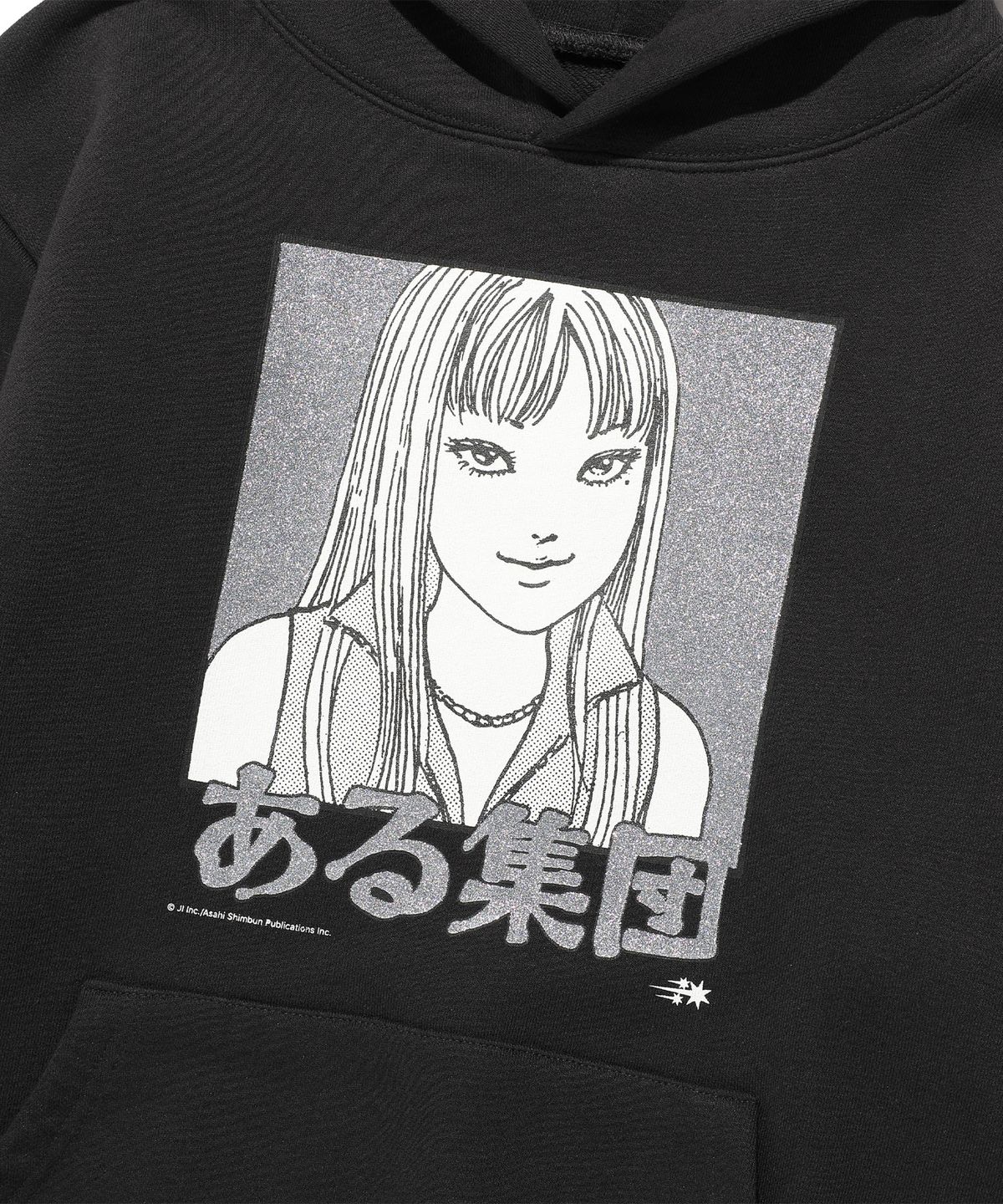 나이스고스트클럽(NICEGHOSTCLUB) JUNJI ITO MANIAC TOMIE GLITTER HOODIE_BLACK(NG2FSUM407B)