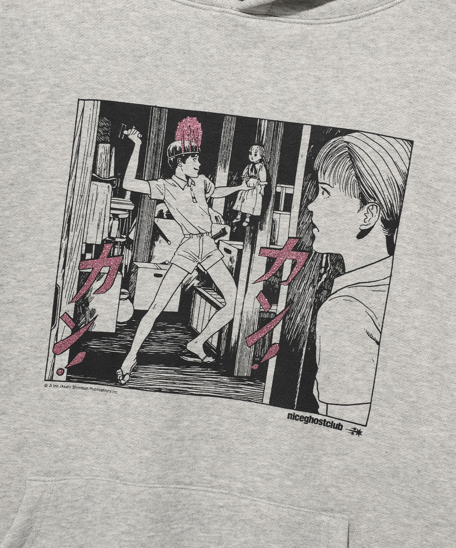 パーカー・フーディ [NICEGHOSTCLUB]JUNJI ITO MANIAC SOUICHI GLITTER HOODIE_GRE MUSINSA | NICE GHOST CLUB JUNJI ITO MANIAC SOUICHI GLITTER