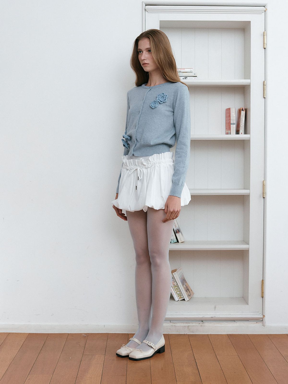아수라(ASURA) LAYERED STRING BALLOON SKIRT (IVORY)