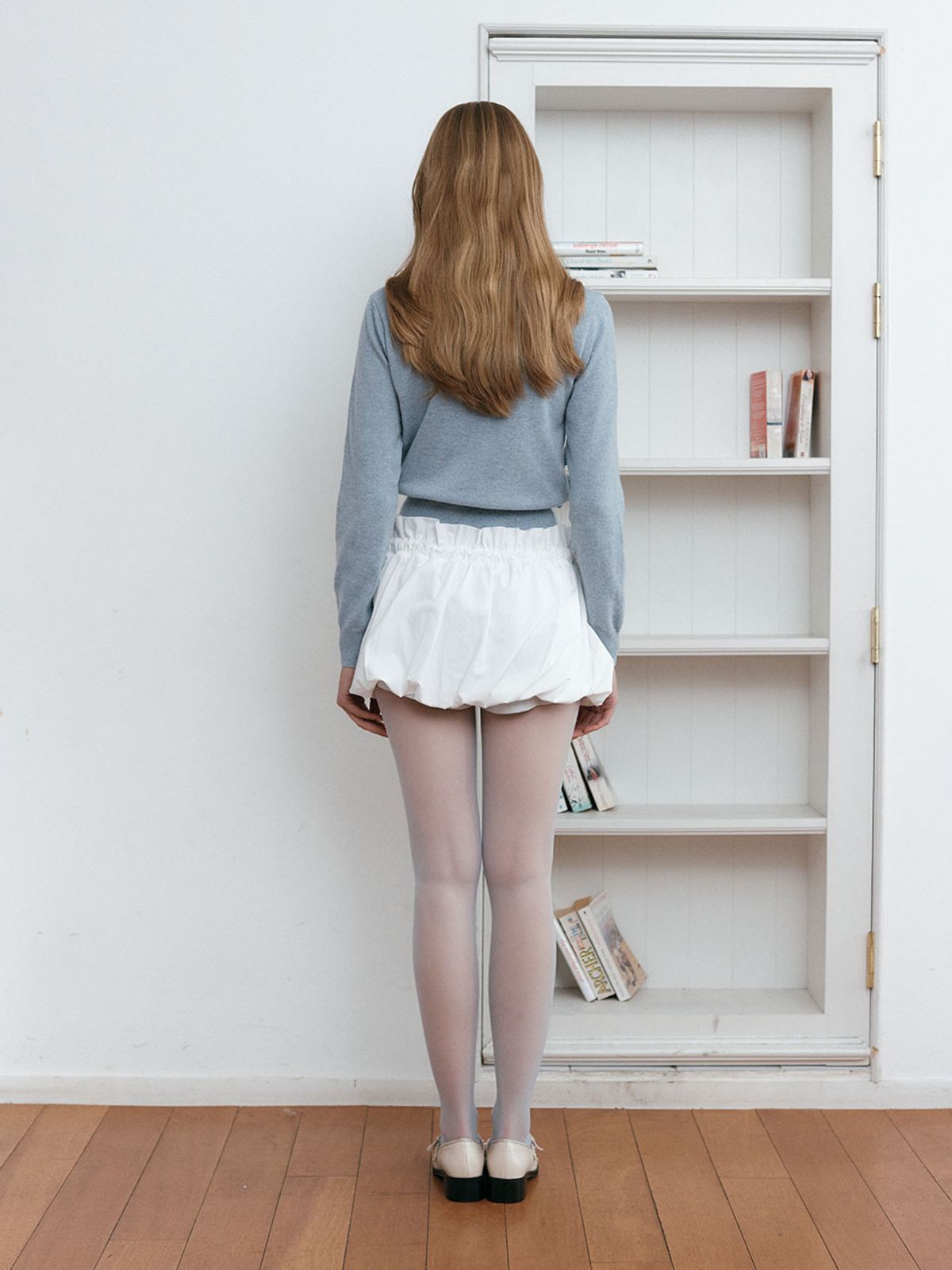 아수라(ASURA) LAYERED STRING BALLOON SKIRT (IVORY)