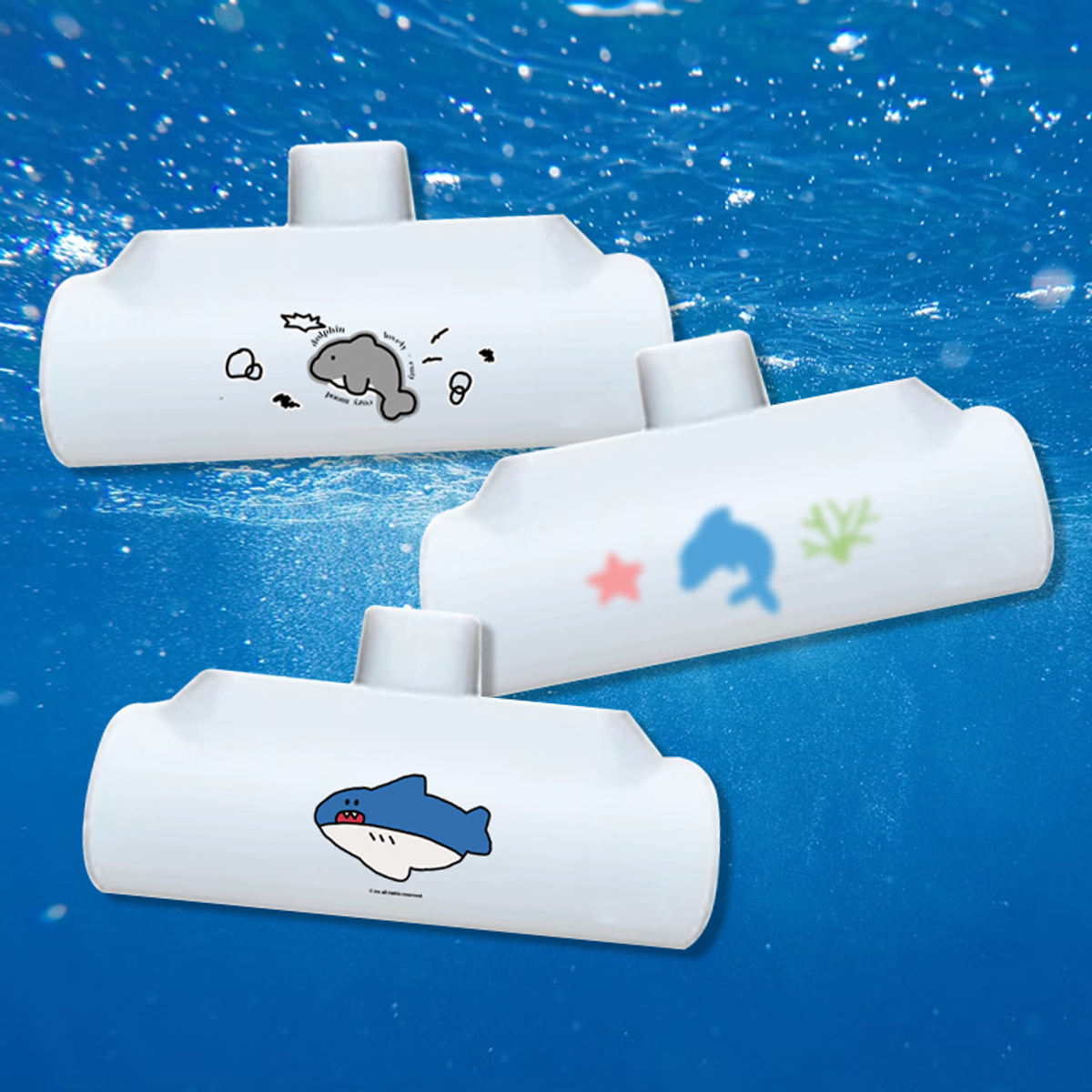 이레케이스앤굿즈(IRECASEGOODS) 바다친구들  미니 도킹형 아이폰 갤럭시 보조배터리 5000mAh