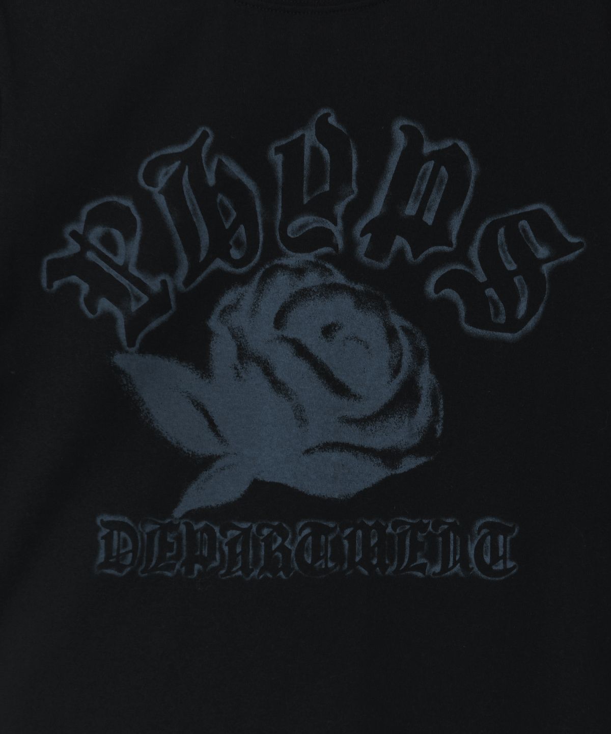 피지컬 디파트먼트(PHYSICAL DEPARTMENT) 우먼즈 로즈 스프레이 반팔티셔츠_블랙