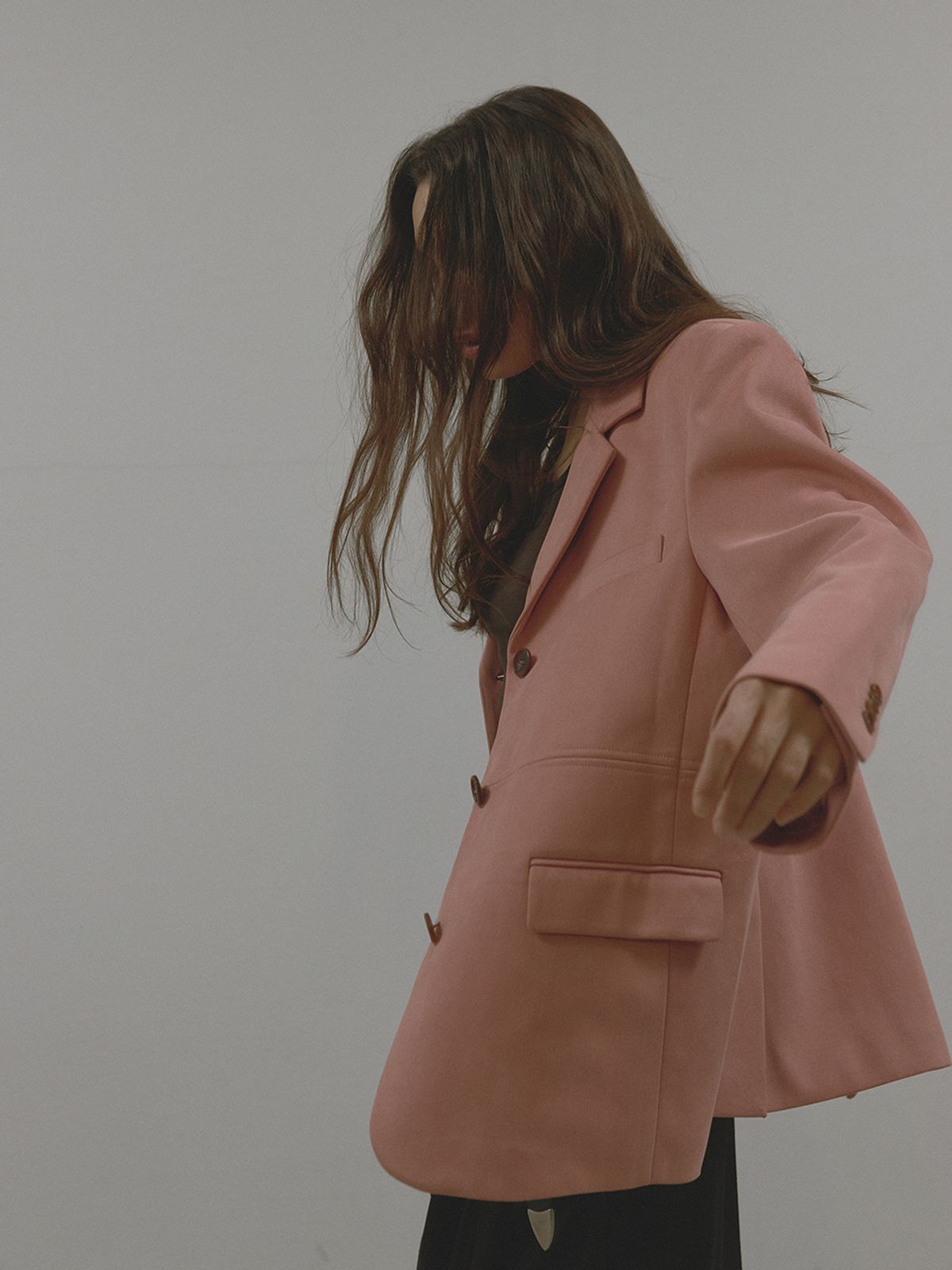 아수라(ASURA) STITCH SUEDE JACKET (PINK)