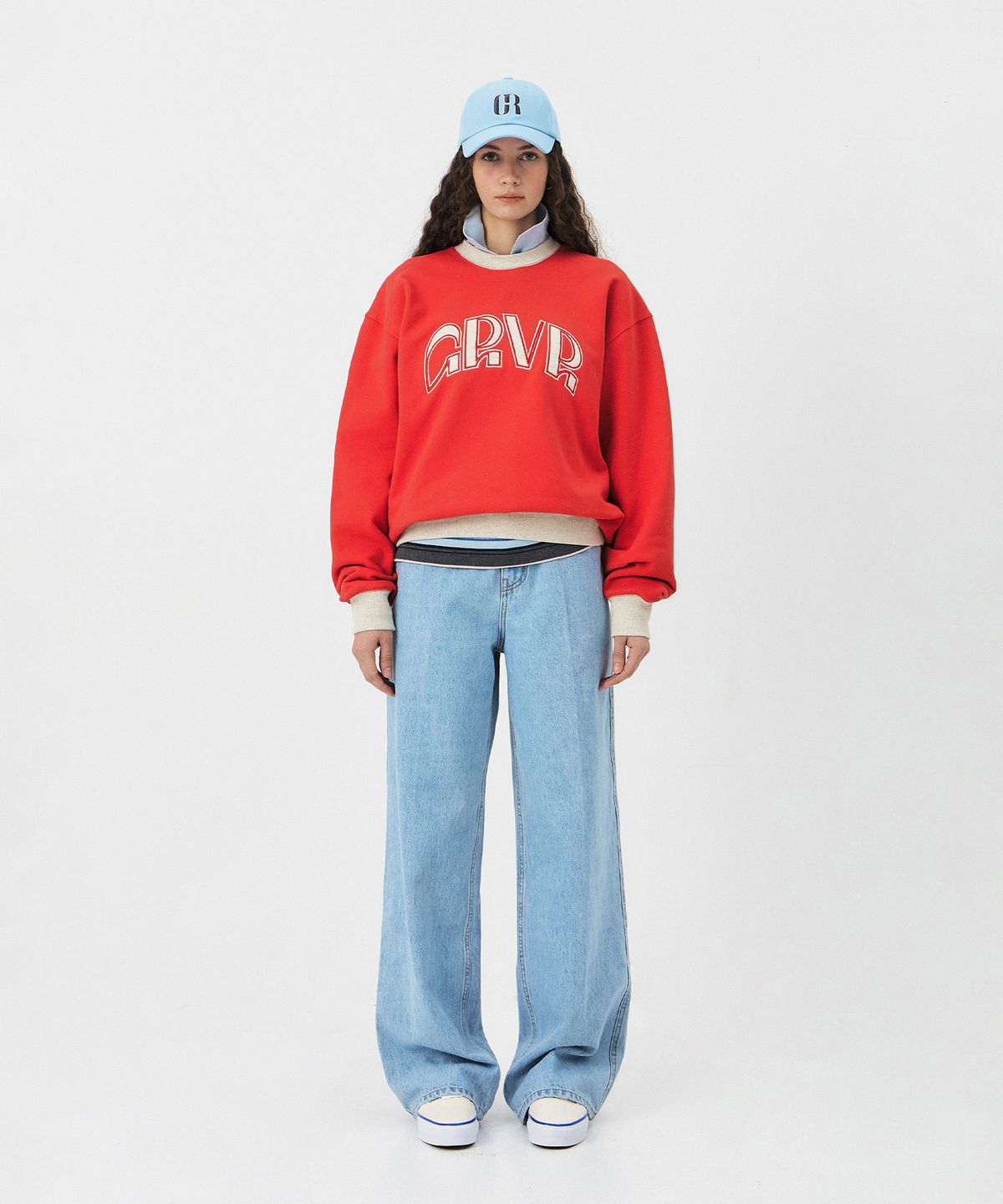 그로브(GROVE) GRVR COLOR SWEATSHIRT [3COLORS]