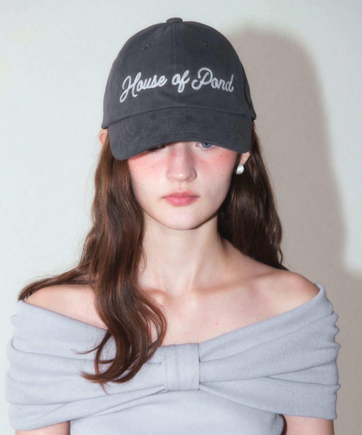 하우스 오브 폰드(HOUSE OF POND) Chain Logo Ball Cap_Charcoal