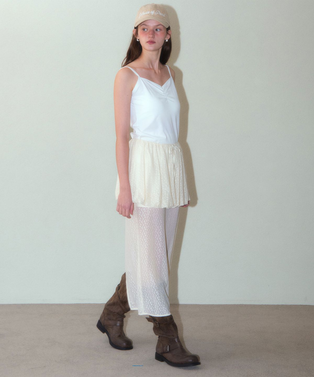 하우스 오브 폰드(HOUSE OF POND) Fog Flower Balloon Skirt_Ivory
