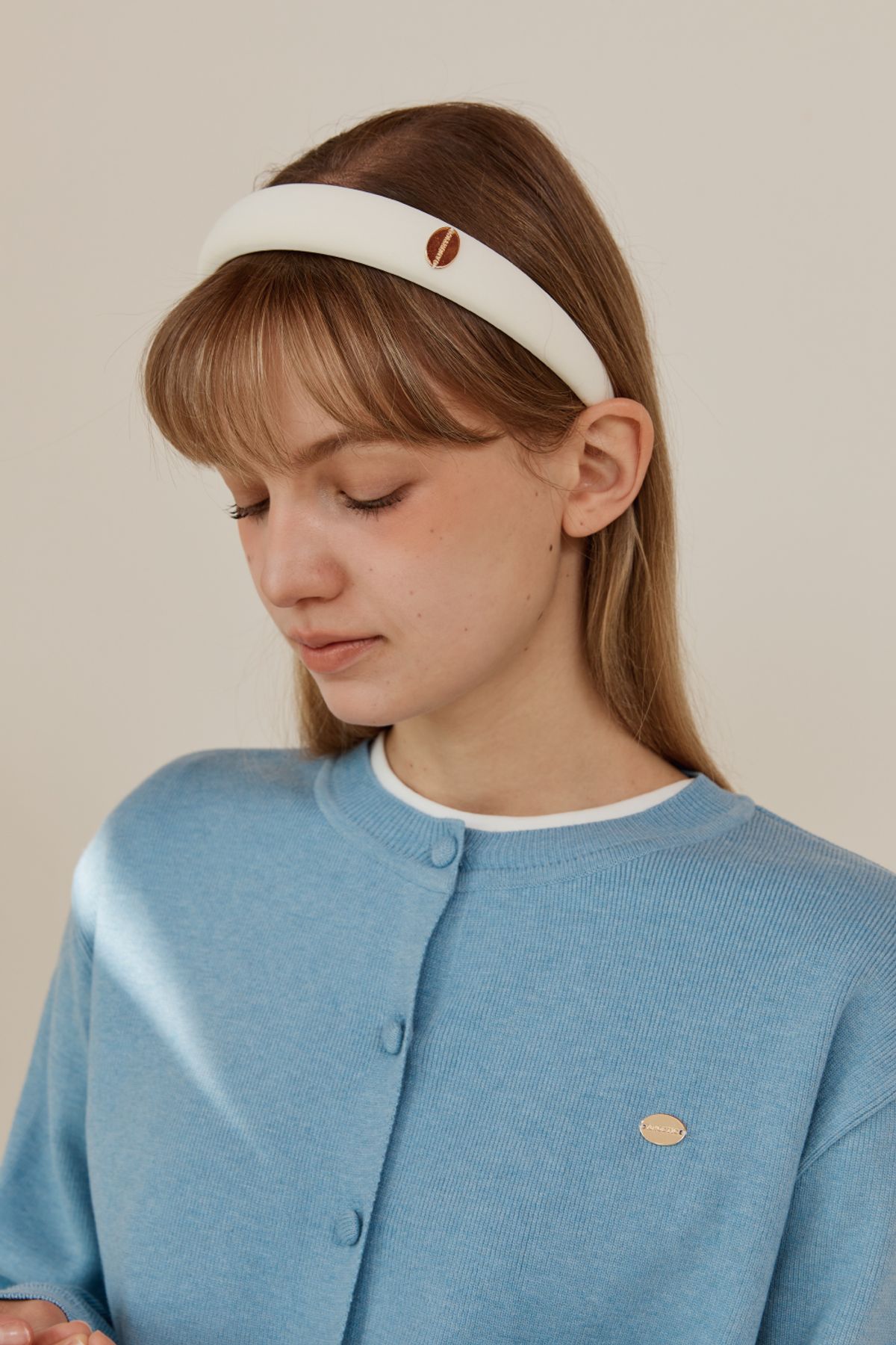 아노에틱(ANOETIC) ANC LOGO VOLUME HAIRBAND_WHITE