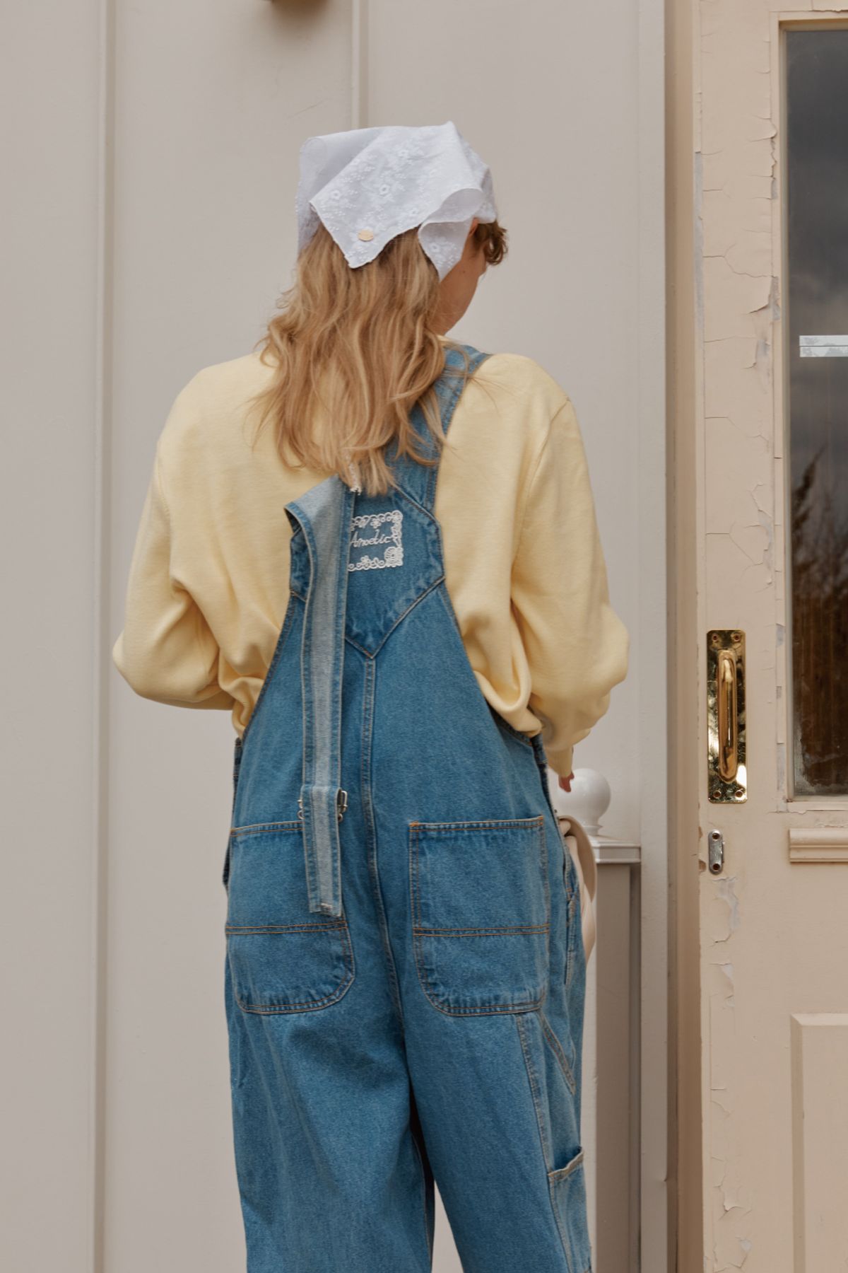아노에틱(ANOETIC) ANC LACE LOGO DENIM OVERALL