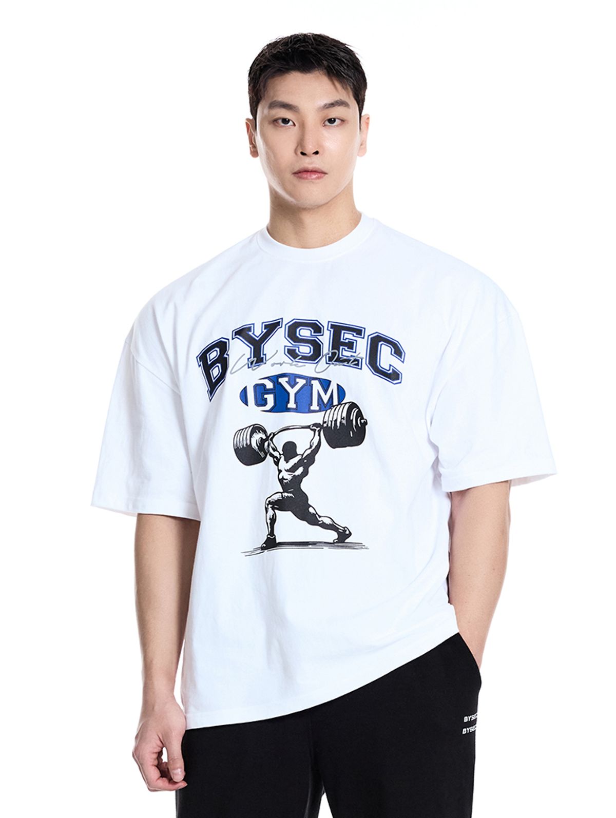 바이젝(BYSEC) 더블코튼 웨이트리프팅 박스오버핏 반팔 티셔츠_2Color