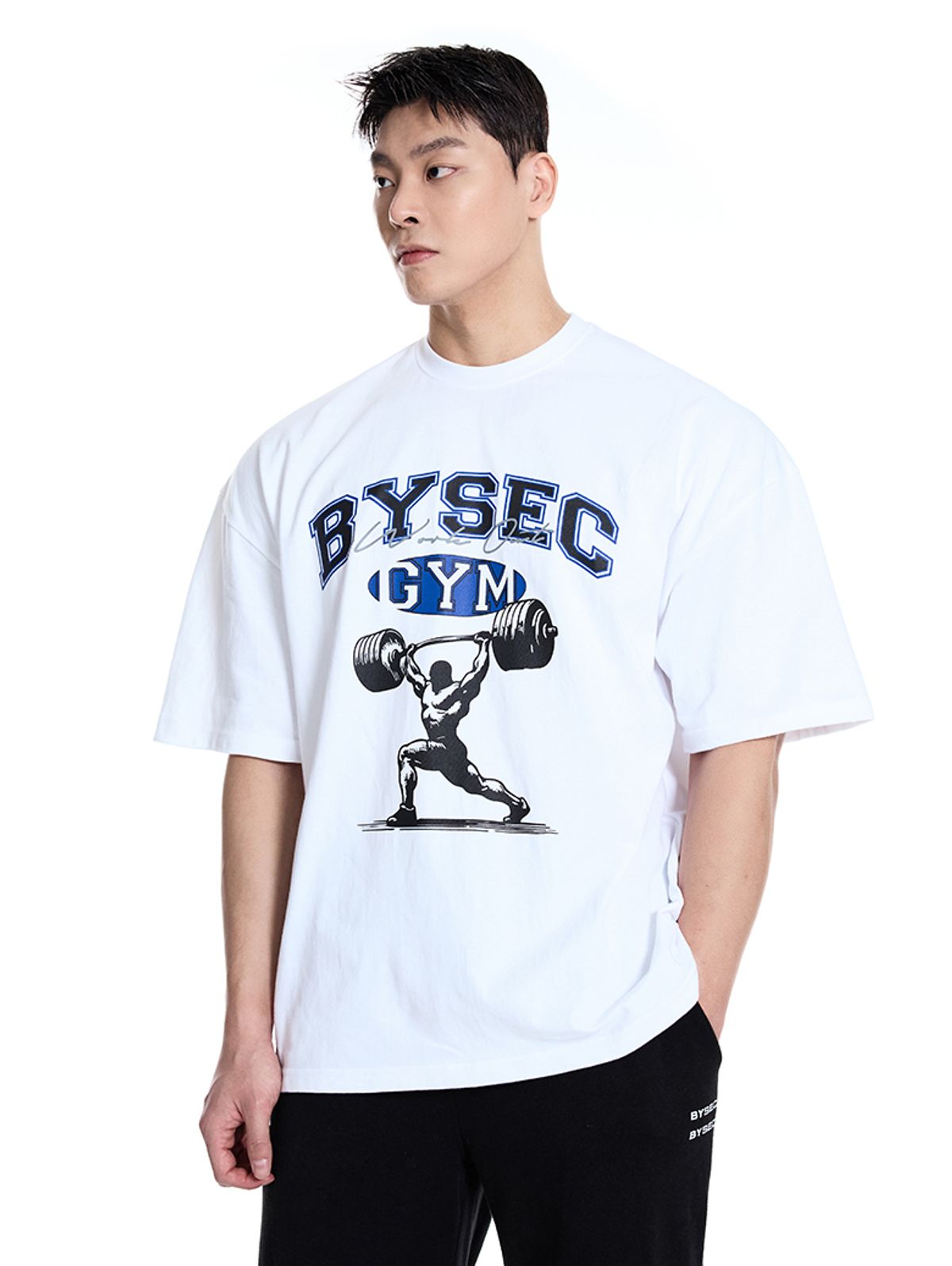 바이젝(BYSEC) 더블코튼 웨이트리프팅 박스오버핏 반팔 티셔츠_2Color