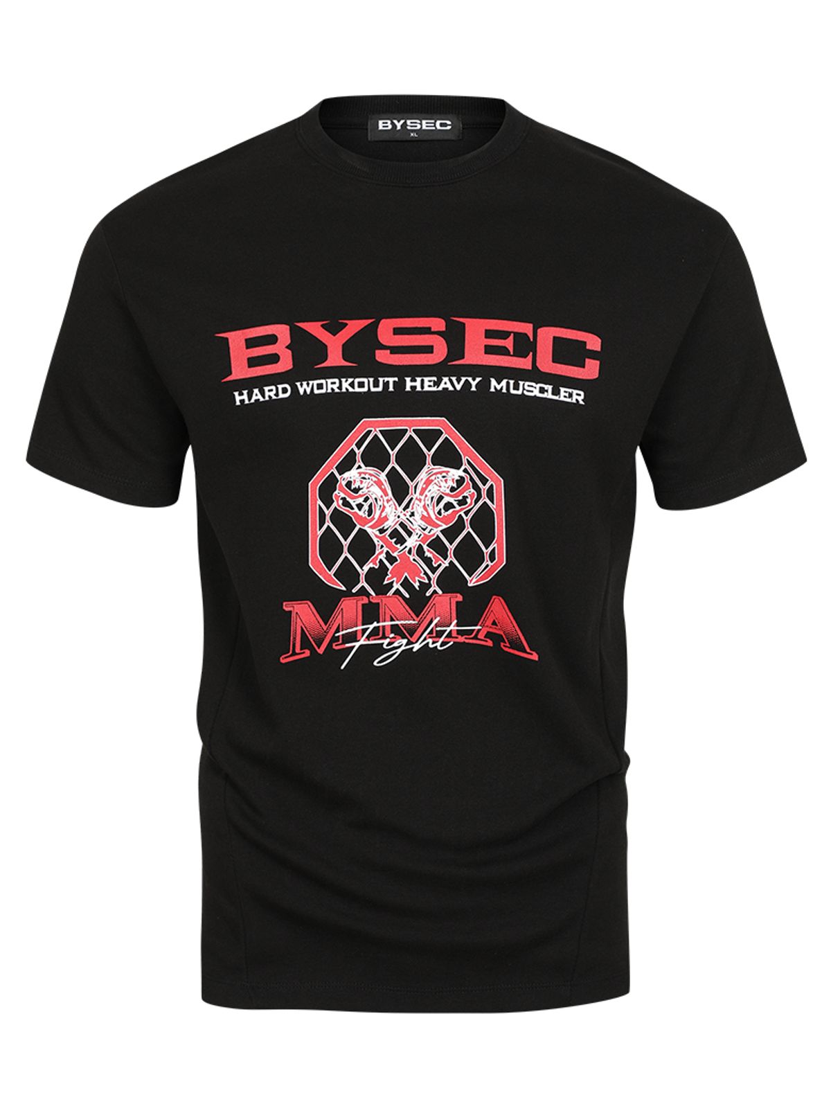 바이젝(BYSEC) 특양면 MMA 머슬핏 반팔 티셔츠_2Color