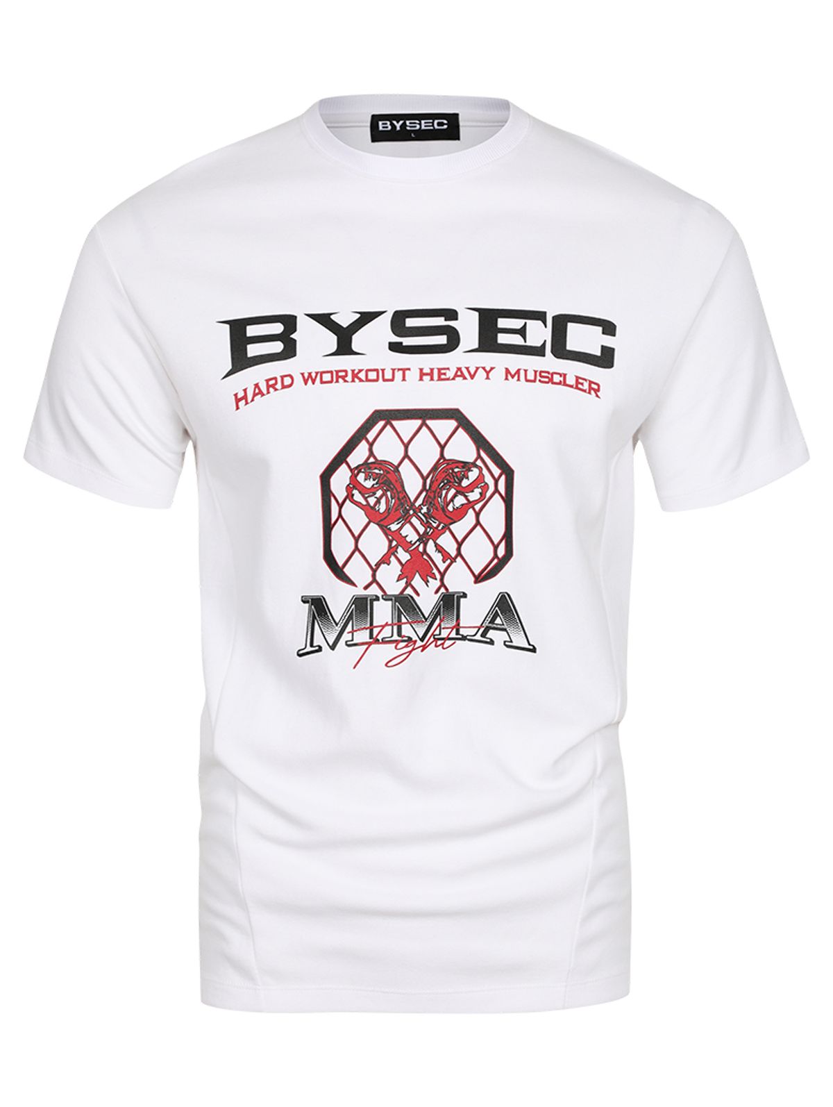 바이젝(BYSEC) 특양면 MMA 머슬핏 반팔 티셔츠_2Color