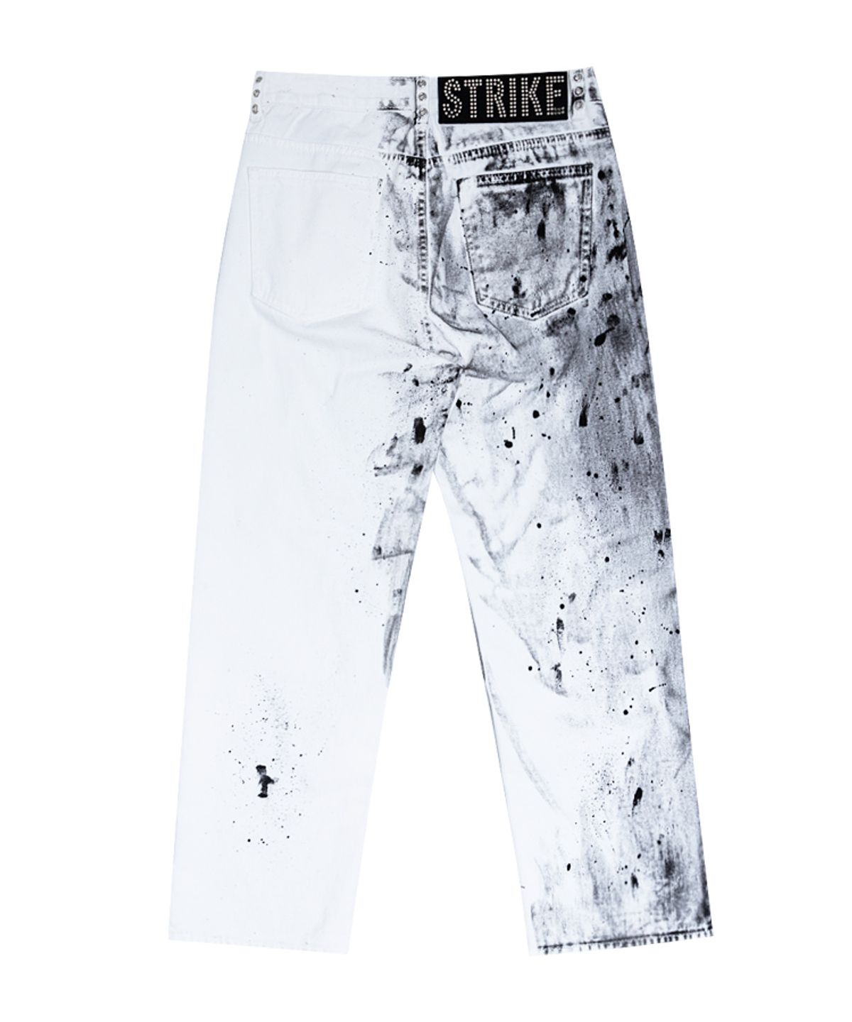 스트라이크(STRIKE) White Artstroke Relax Jeans