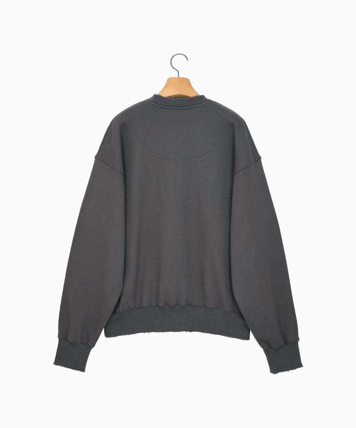노앙(NOHANT) LONELY/LOVELY DAMAGE SWEATSHIRT CHARCOAL