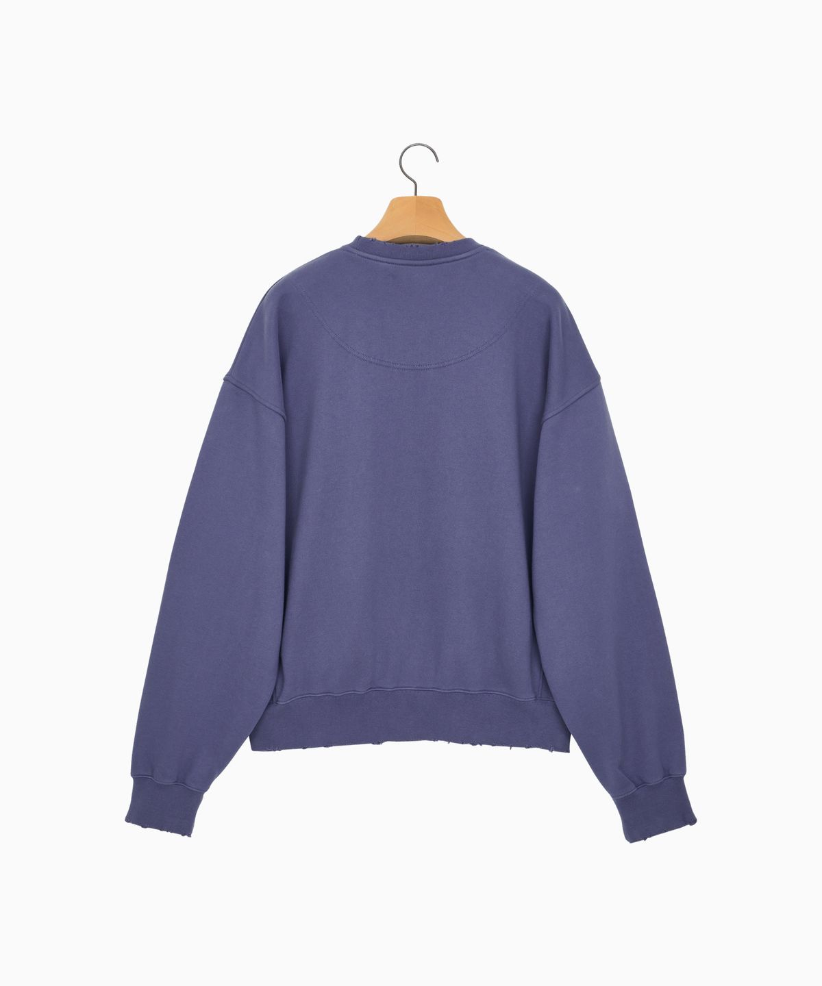노앙(NOHANT) LONELY/LOVELY DAMAGE SWEATSHIRT INDIGO BLUE