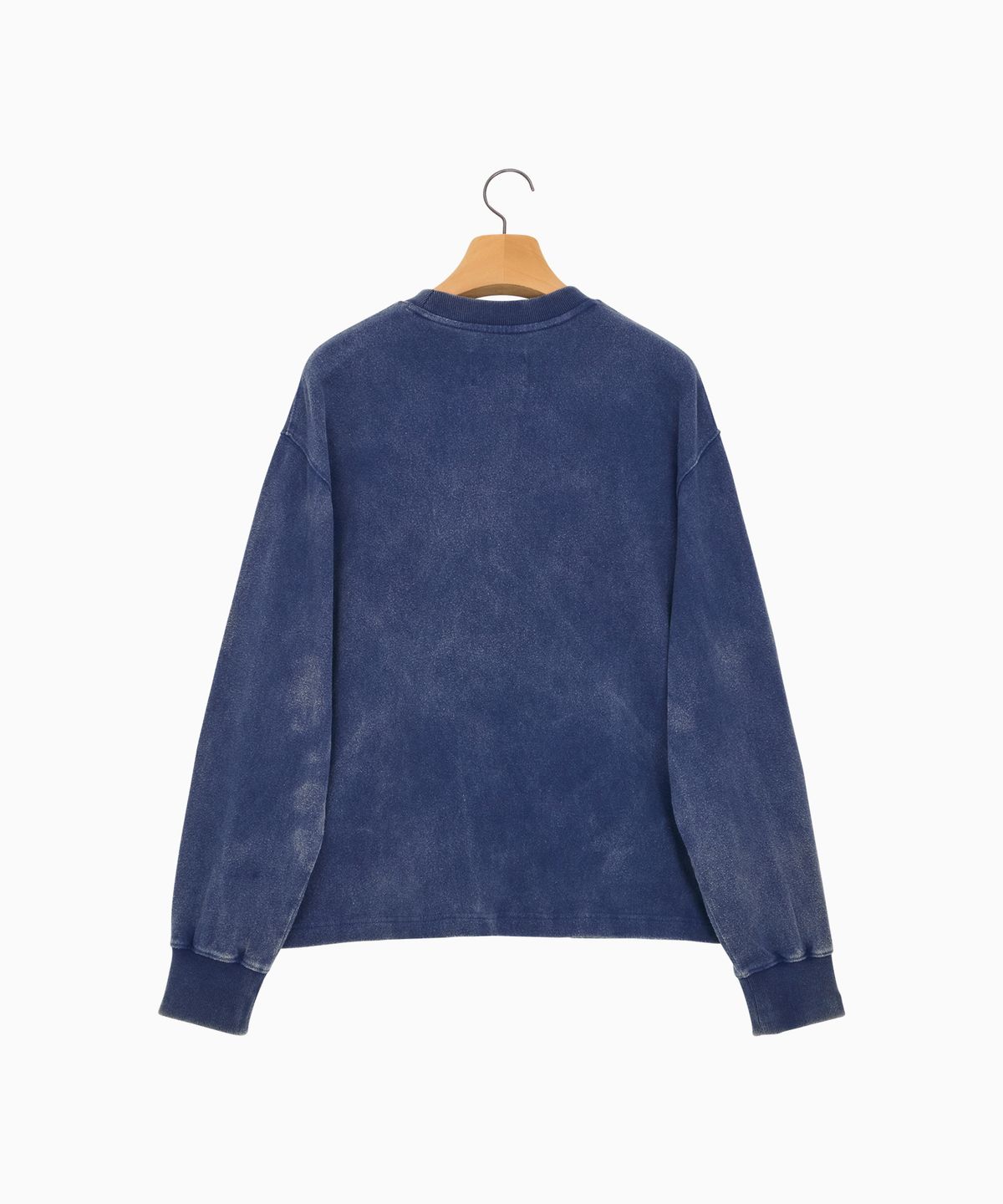 노앙(NOHANT) LONELY/LOVELY SALT WASHING LONG SLEEVE T-SHIRT NAVY