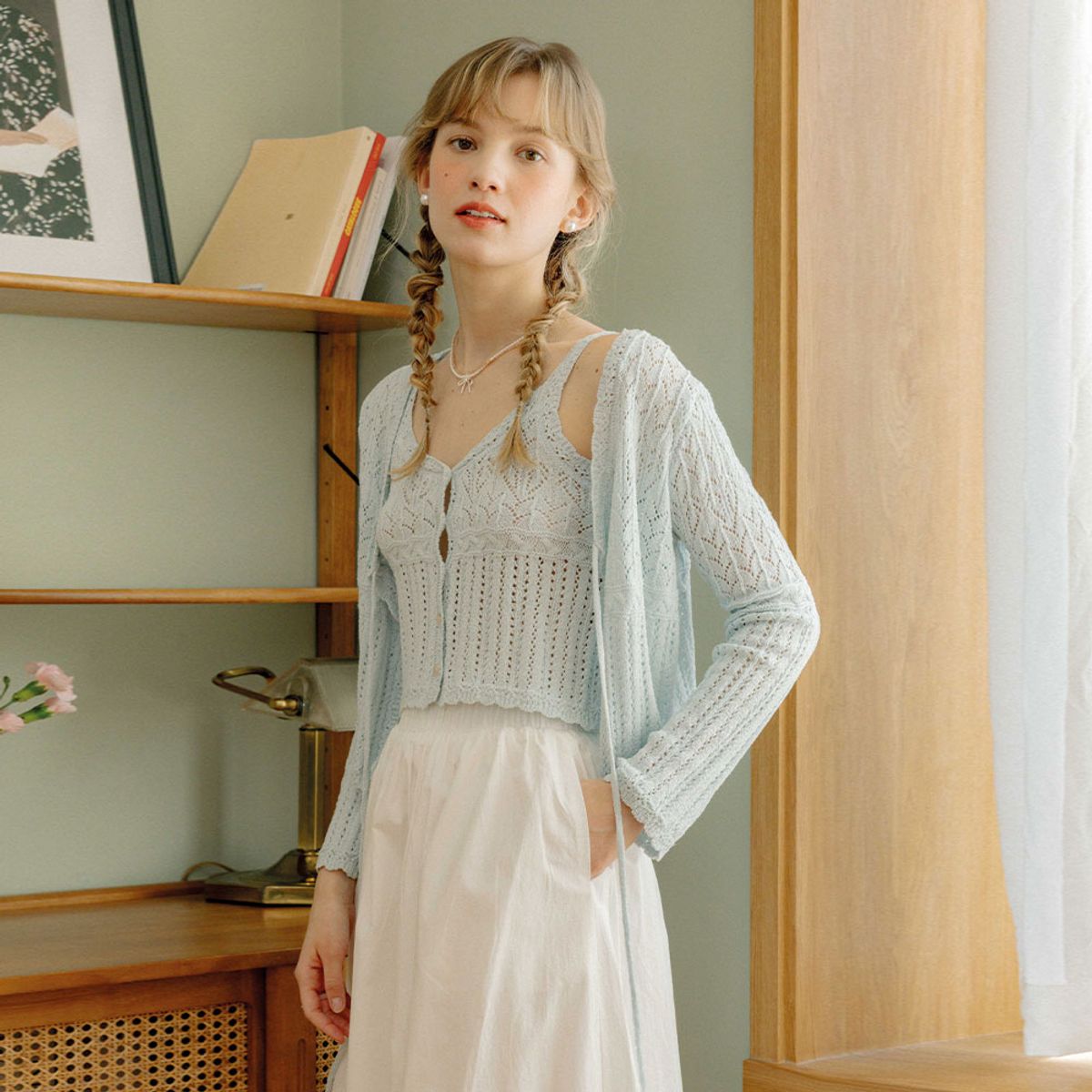 던드롭(DUNDROP) DD_White irregular hem skirt_WHITE