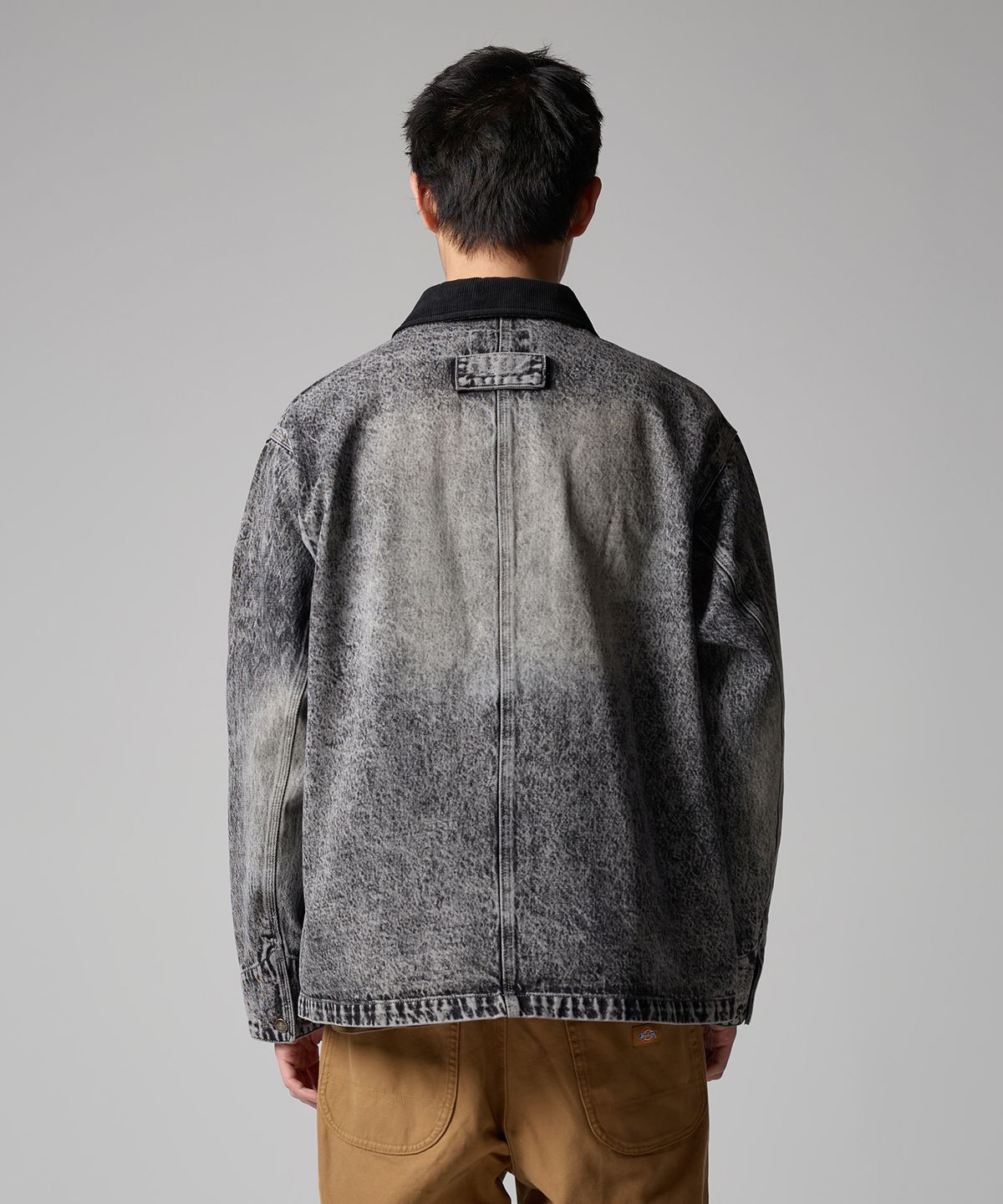 디키즈(DICKIES) 유틸리티 워시드 데님 초어 재킷 Light Gray Denim