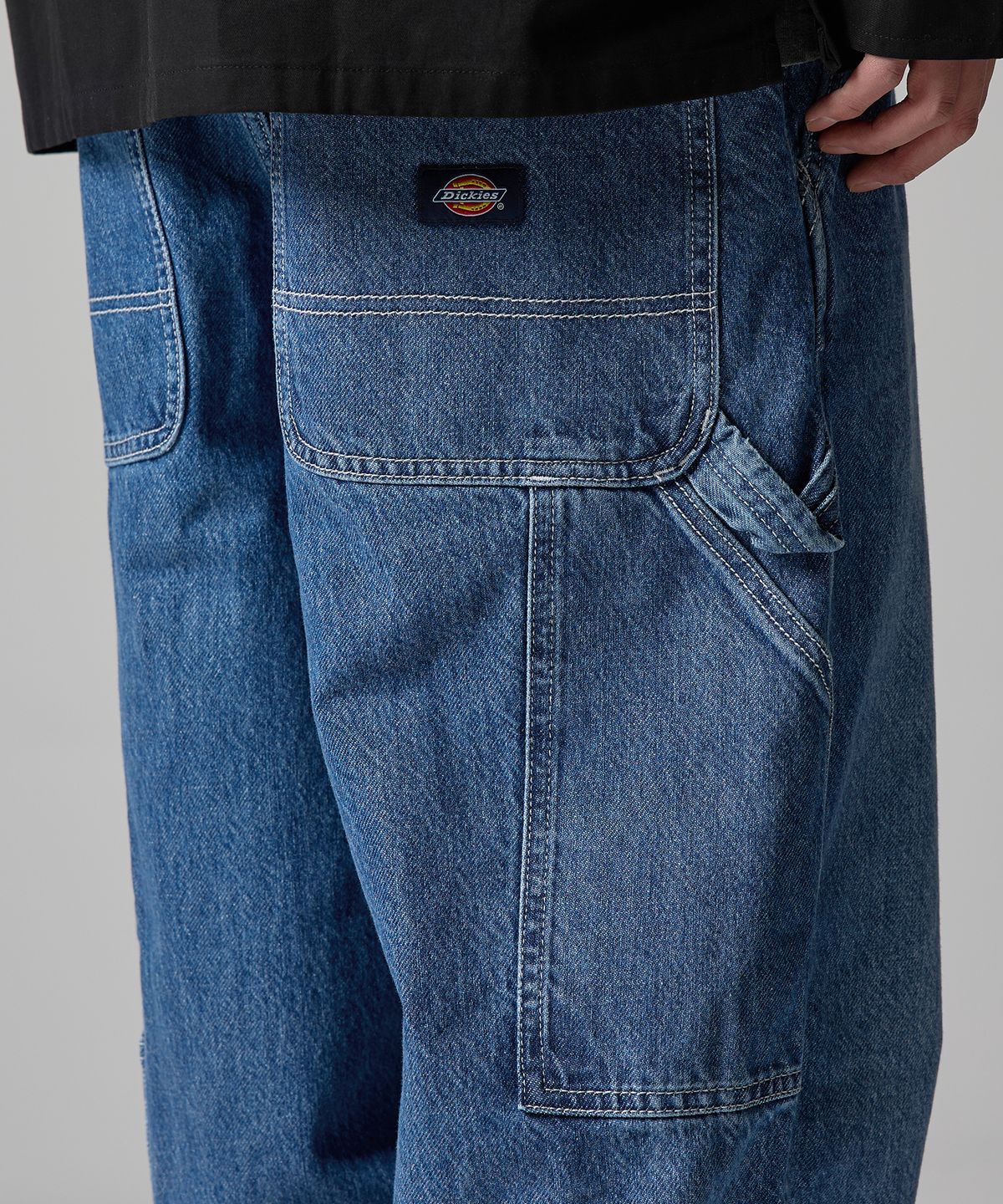디키즈(DICKIES) 루즈핏 카펜터 유틸리티 데님 팬츠 Medium Blue
