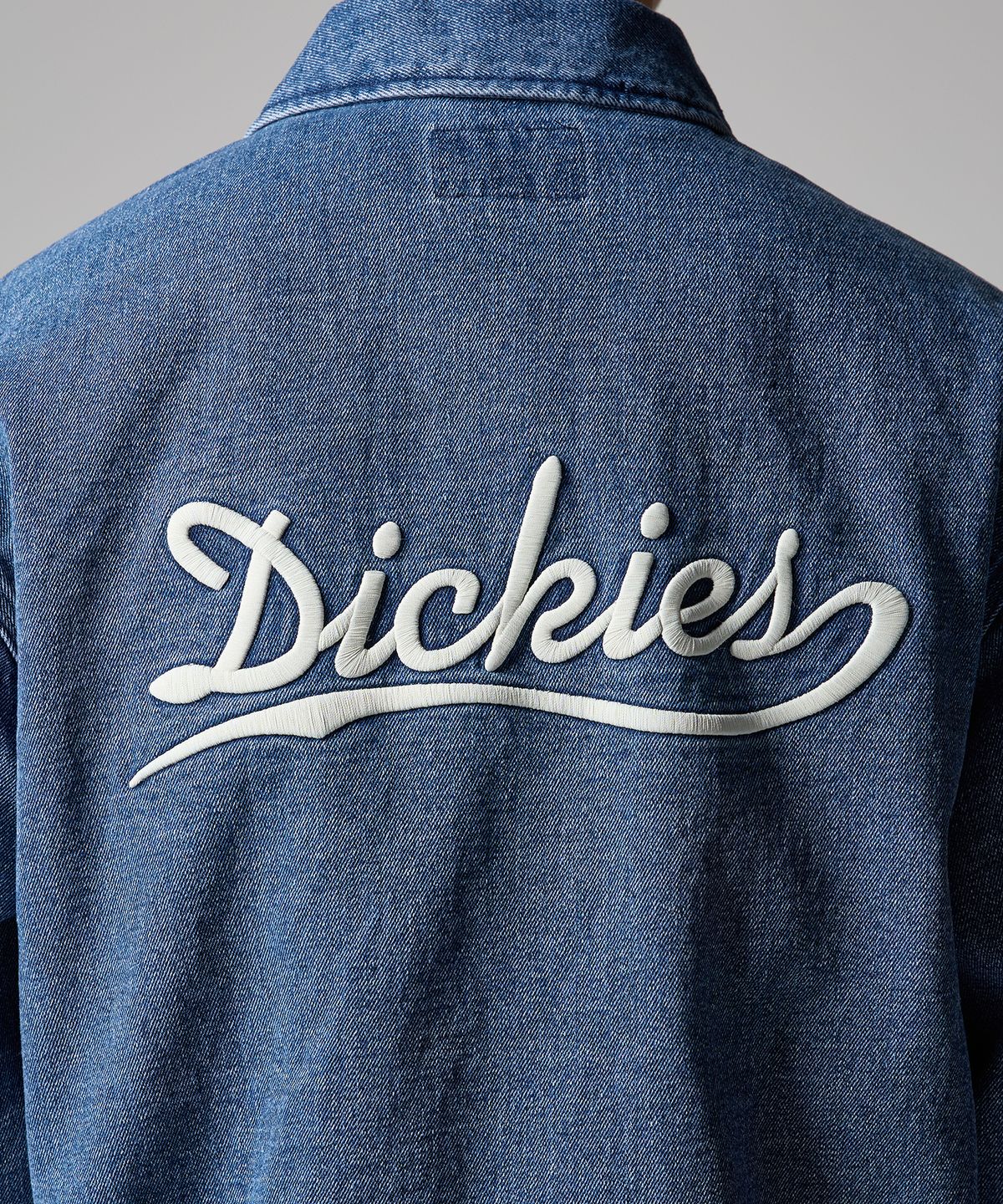 디키즈(DICKIES) 웨이브 로고 데님 재킷 Medium Blue