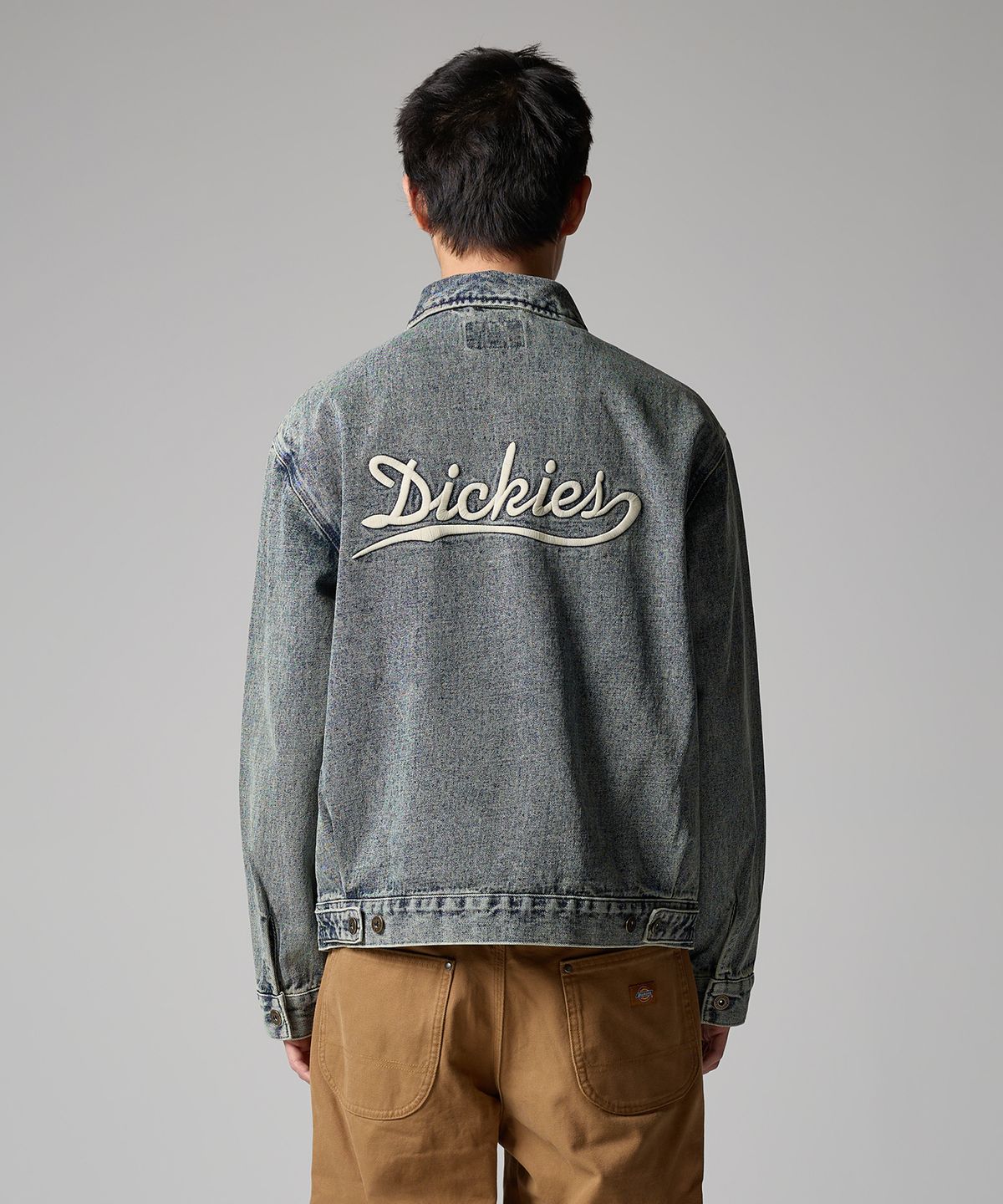디키즈(DICKIES) 웨이브 로고 데님 재킷 Tinted Denim