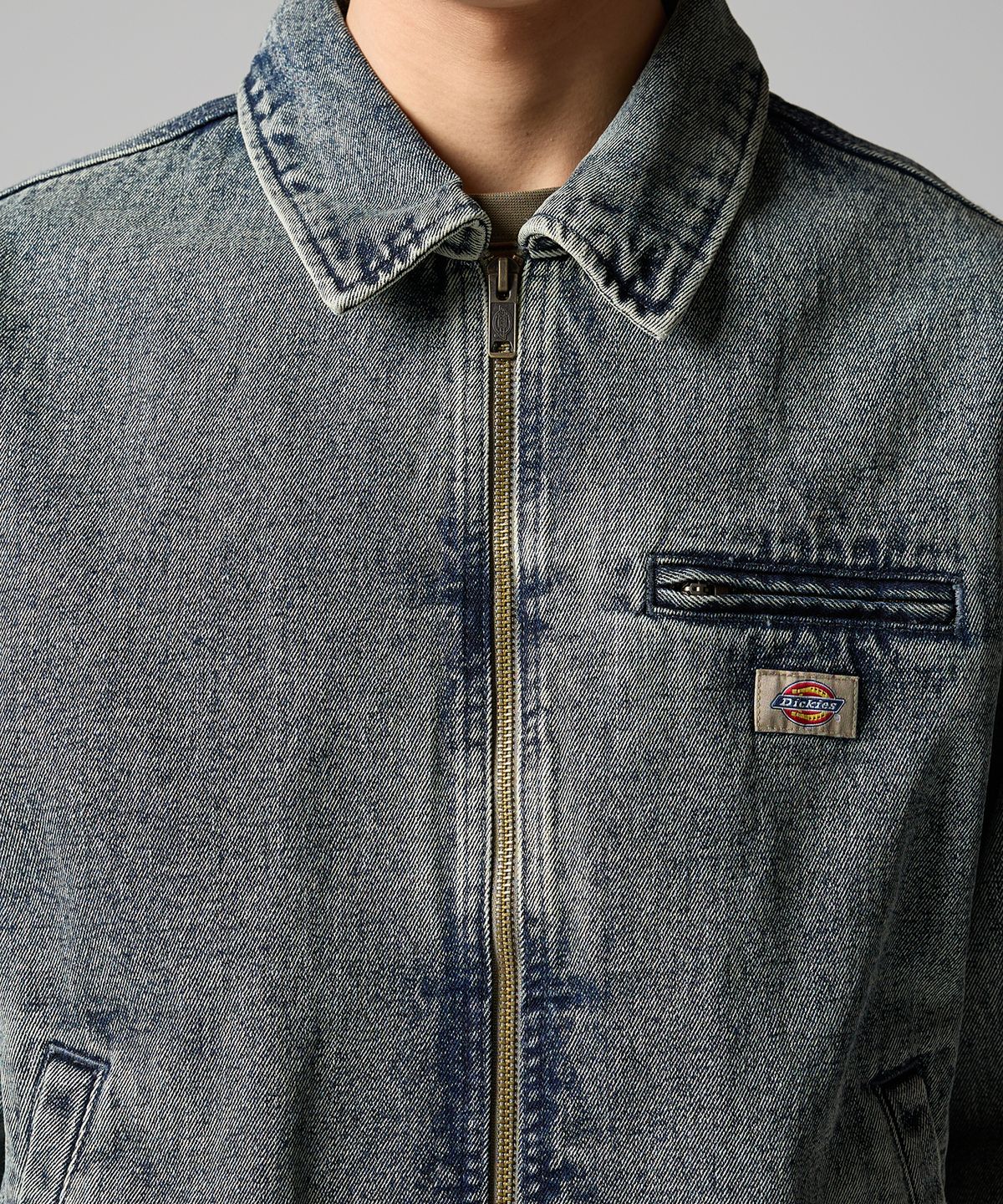 디키즈(DICKIES) 웨이브 로고 데님 재킷 Tinted Denim