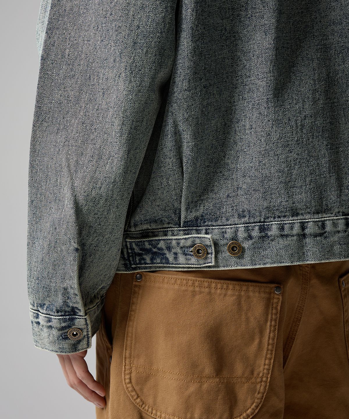 디키즈(DICKIES) 웨이브 로고 데님 재킷 Tinted Denim