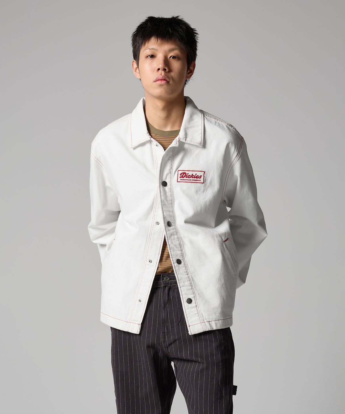 디키즈(DICKIES) 루이스타운 데님 재킷 Egret