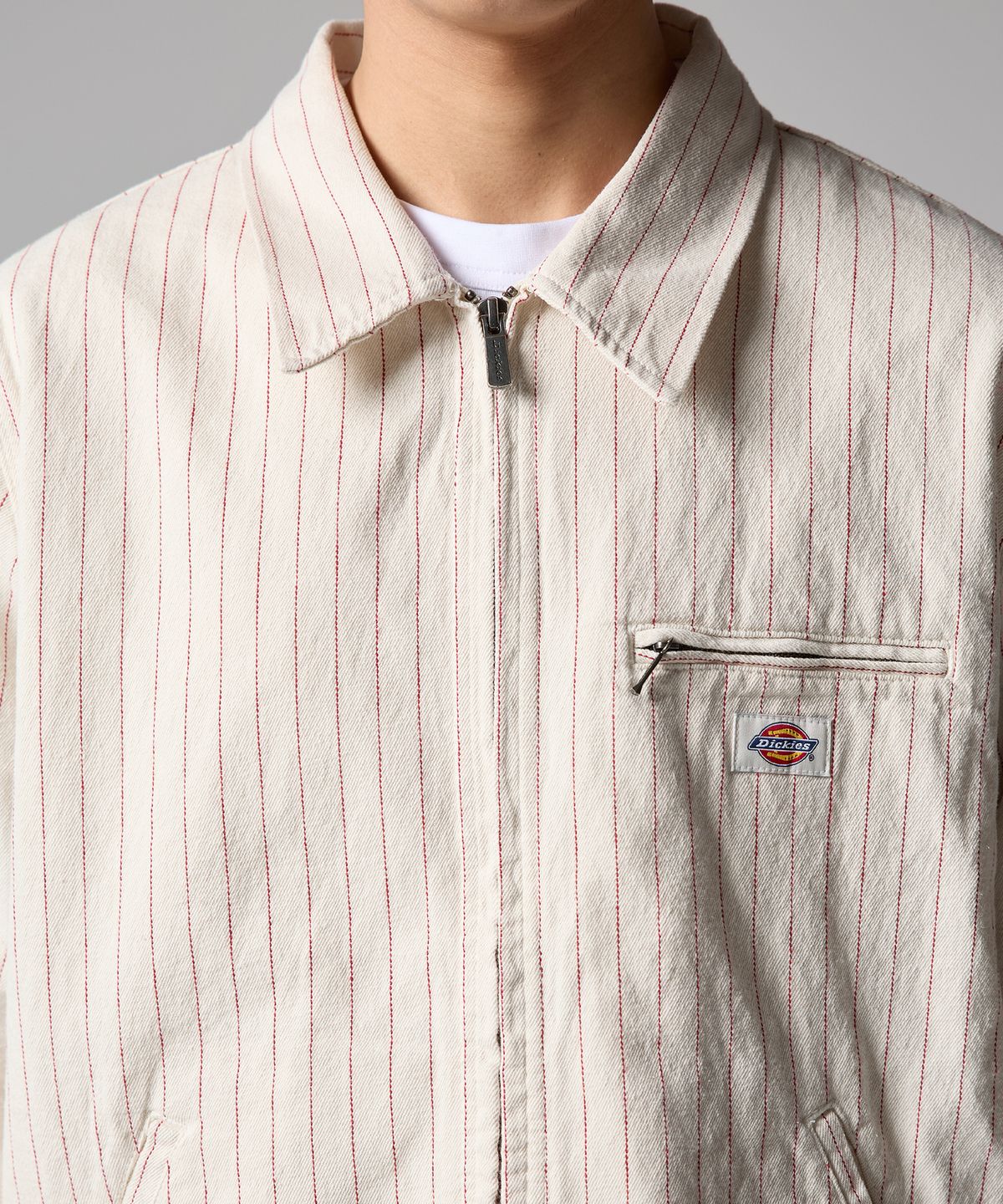 디키즈(DICKIES) 히코리 아이크 재킷 Egret