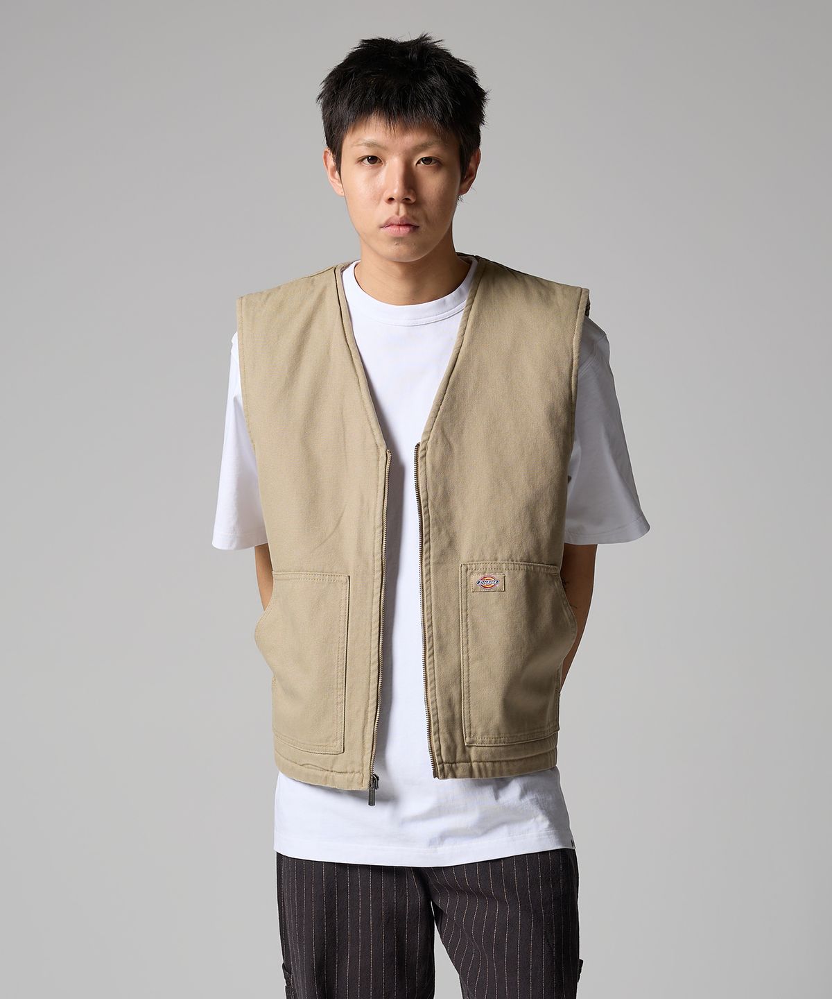 디키즈(DICKIES) 덕 캔버스 베스트 Desert Sand