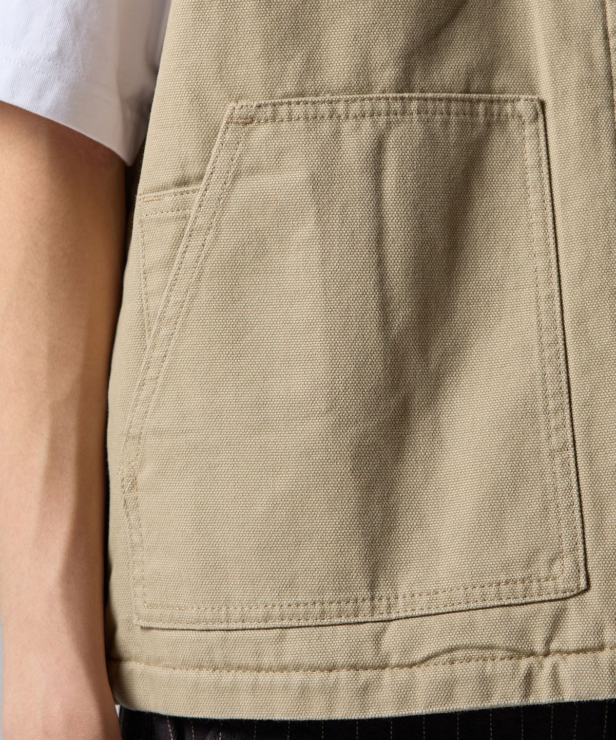 디키즈(DICKIES) 덕 캔버스 베스트 Desert Sand