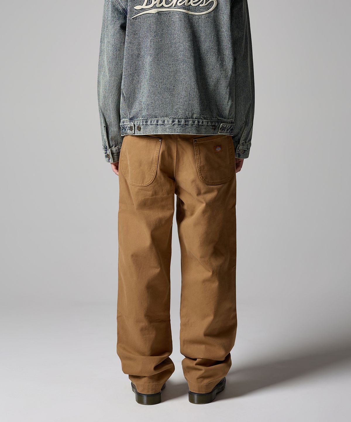 디키즈(DICKIES) 스톤워시드 덕 캔버스 더블니 팬츠 Brown Duck