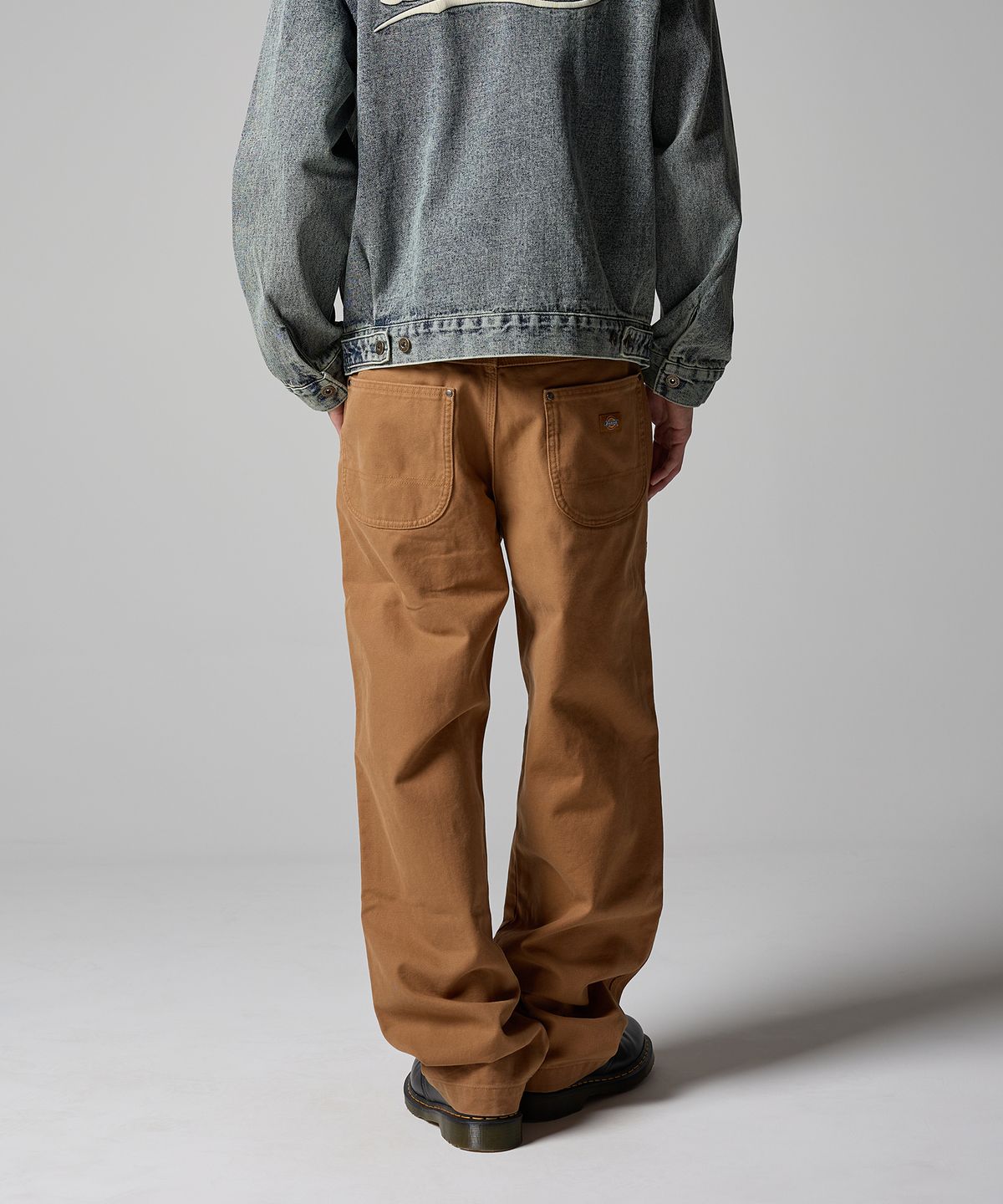 디키즈(DICKIES) 스톤워시드 덕 캔버스 더블니 팬츠 Brown Duck