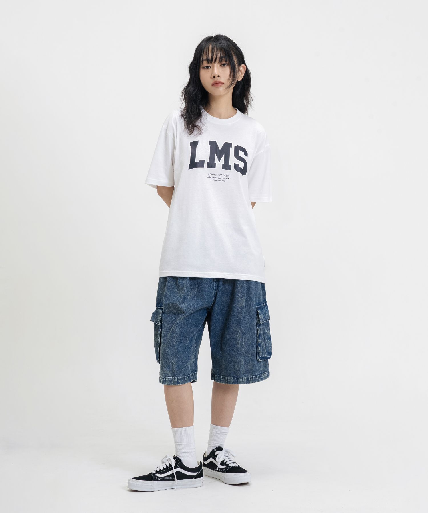 MUSINSA | LEMAIN SECOND Signature LMS Logo Overfit Short