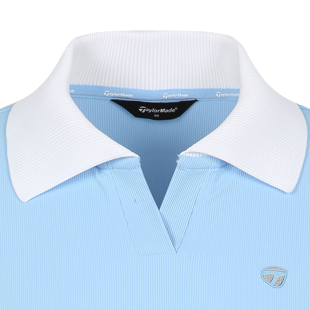 테일러메이드 어패럴(TAYLORMADE APPAREL) 여성 니트 배색 V넥 카라 반팔 티셔츠 T8031TO6146-940
