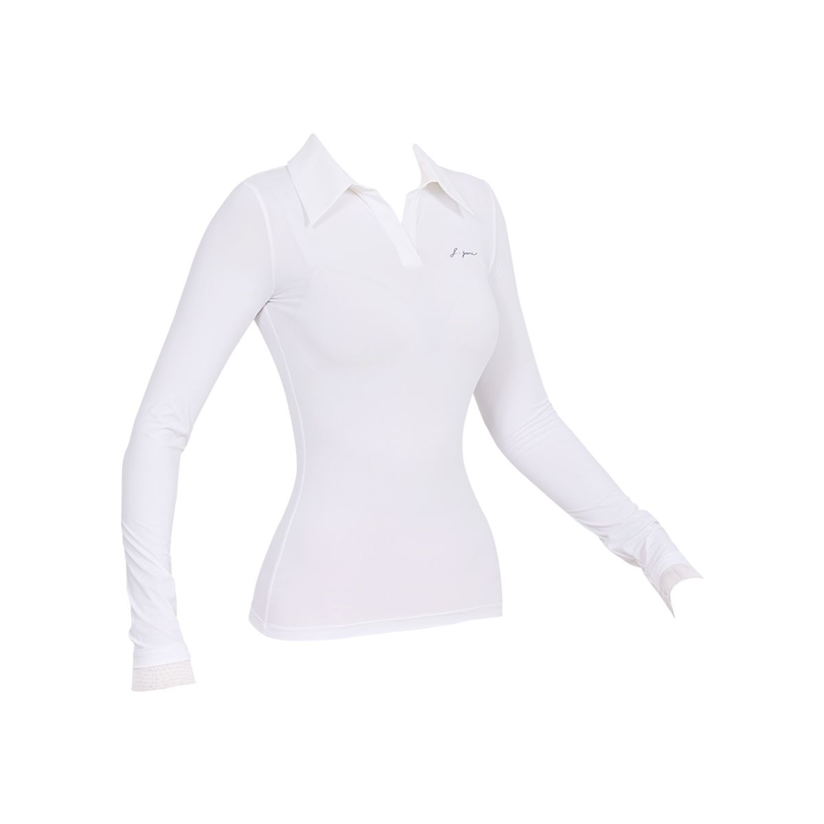 제이제인(J.JANE) 오픈 카라 쿨링 티셔츠 (White)