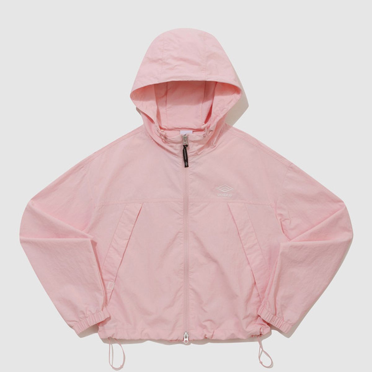 엄브로(UMBRO) 클래식 우먼스 후드형 바람막이 집업 자켓 핑크(UQ222CJK43)