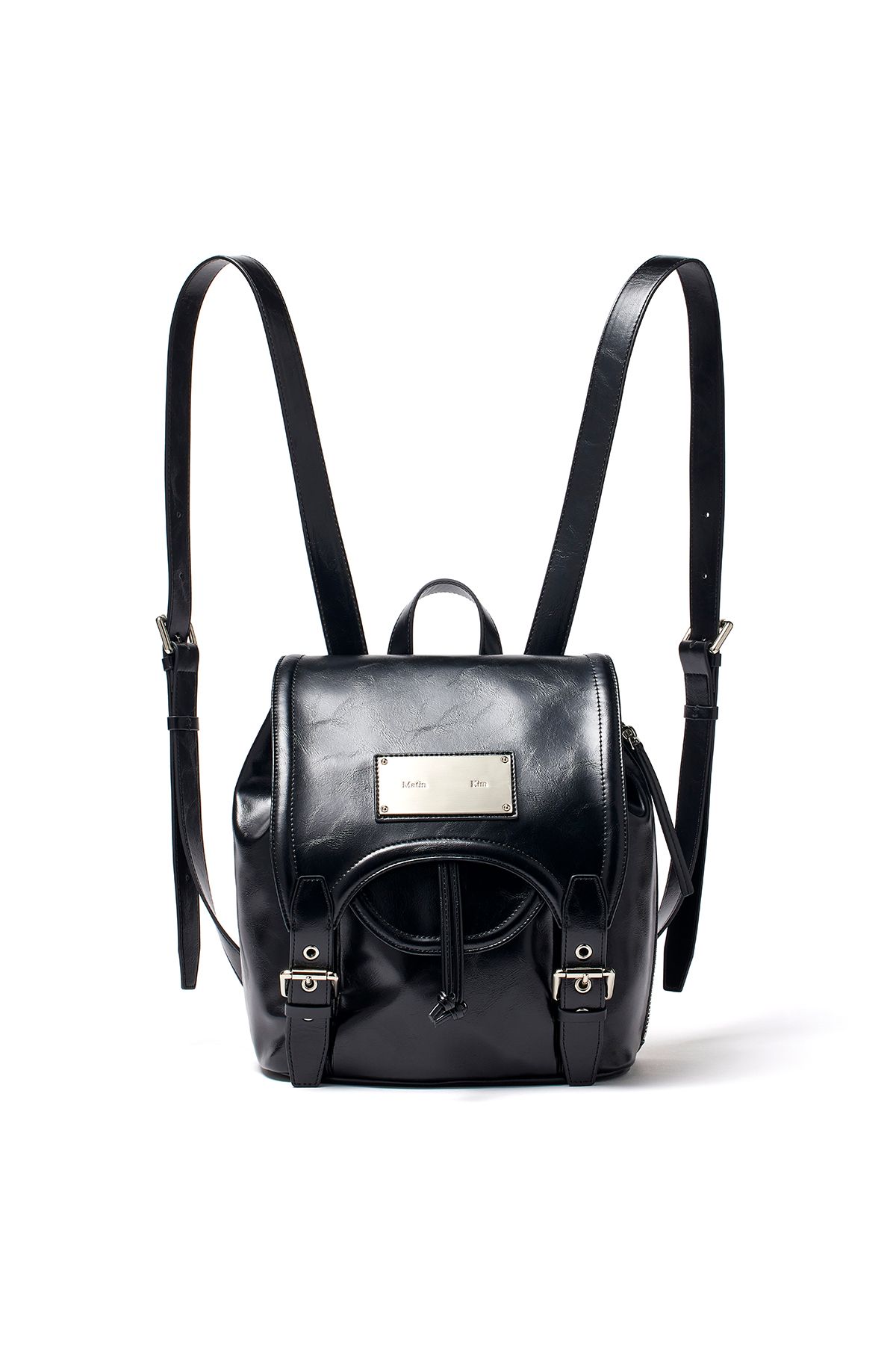 MUSINSA公式 | MATIN KIM BUCKLE DETAIL BACK PACK IN BLACK
