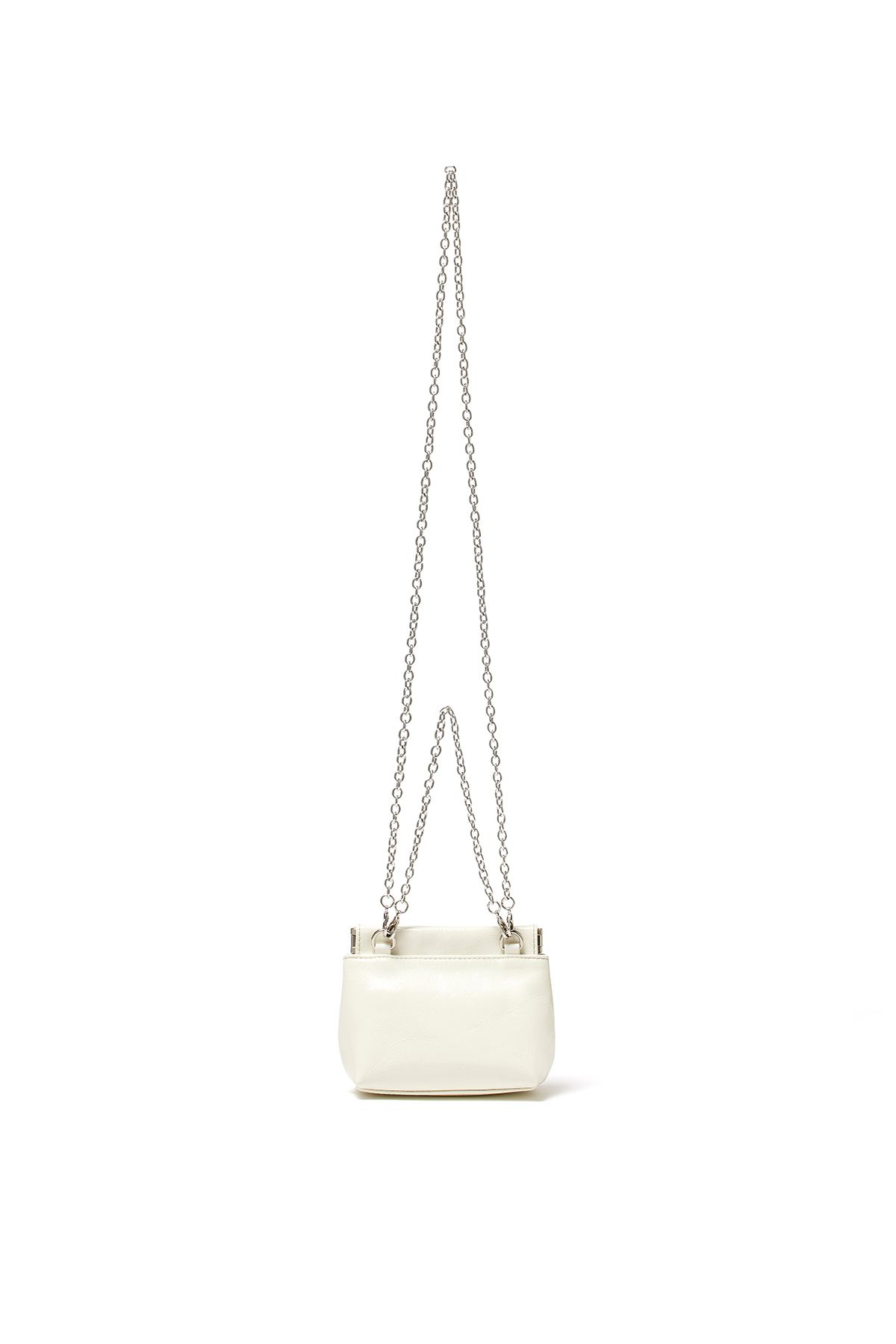 MUSINSA公式 | MATIN KIM GLOSSY LEATHER MINI WALLET BAG IN IVORY
