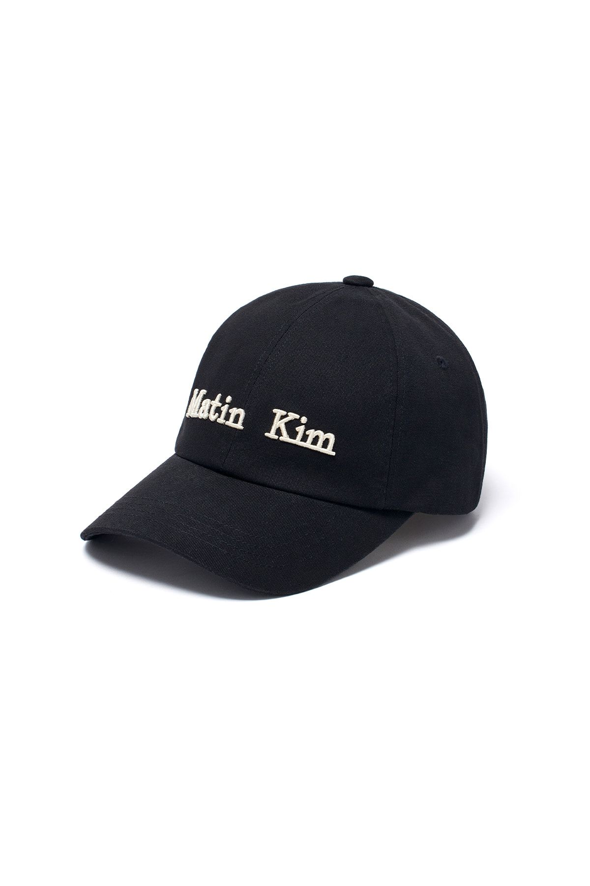 MUSINSA公式 | MATIN KIM LETTERING WASHED BALL CAP IN BLACK