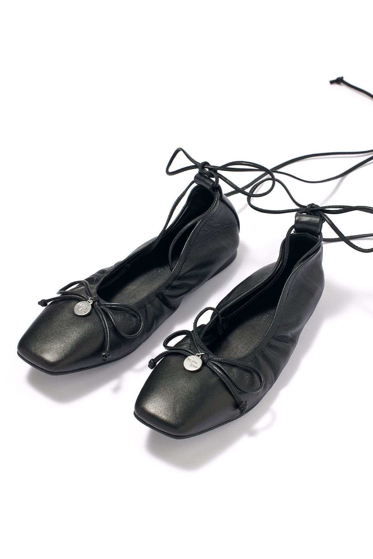 MUSINSA | MATIN KIM RIBBON BALLET FLAT SHOES IN BLACK