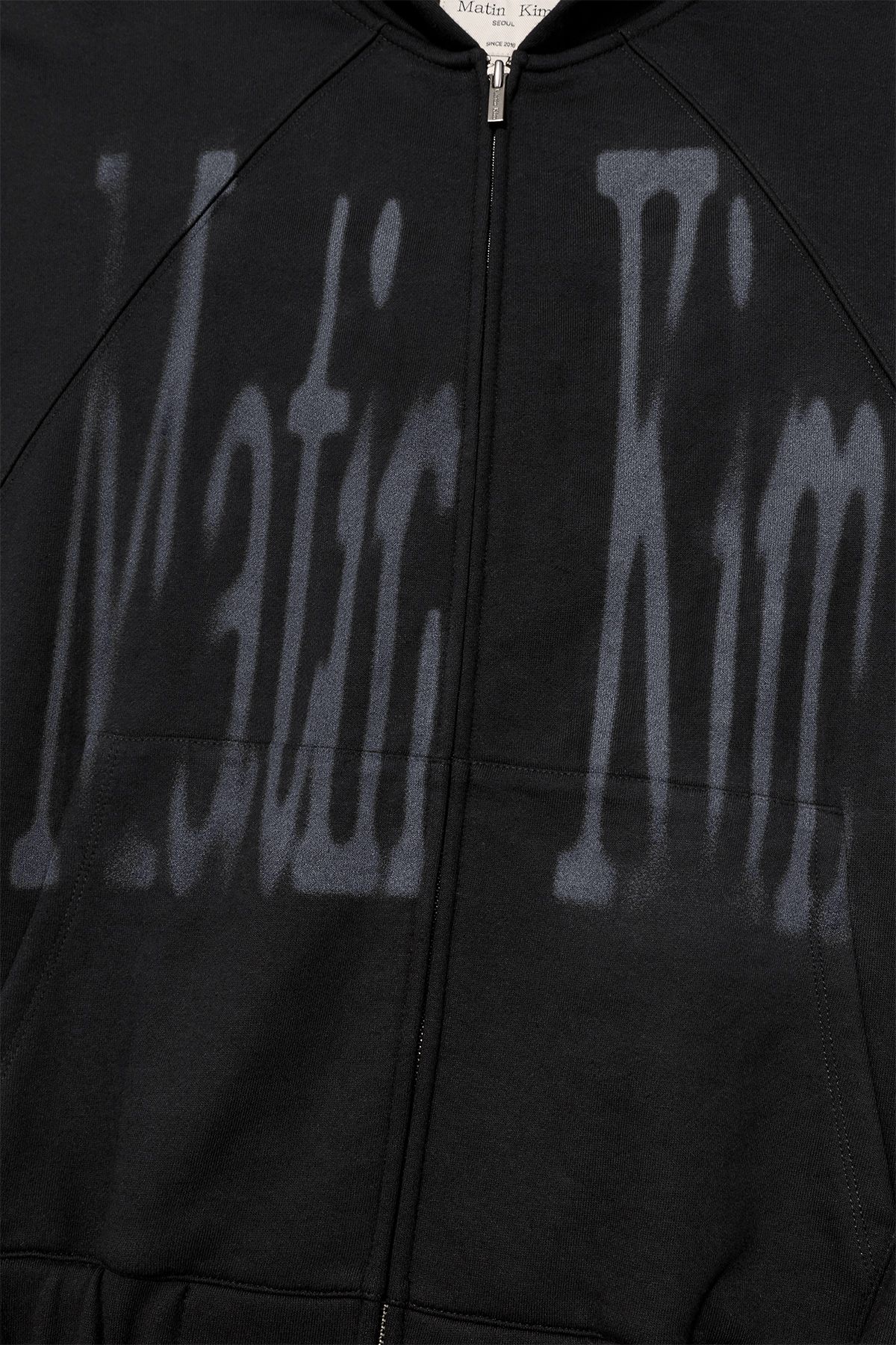 MUSINSA公式 | MATIN KIM BIG LOGO HOODY ZIP UP IN BLACK