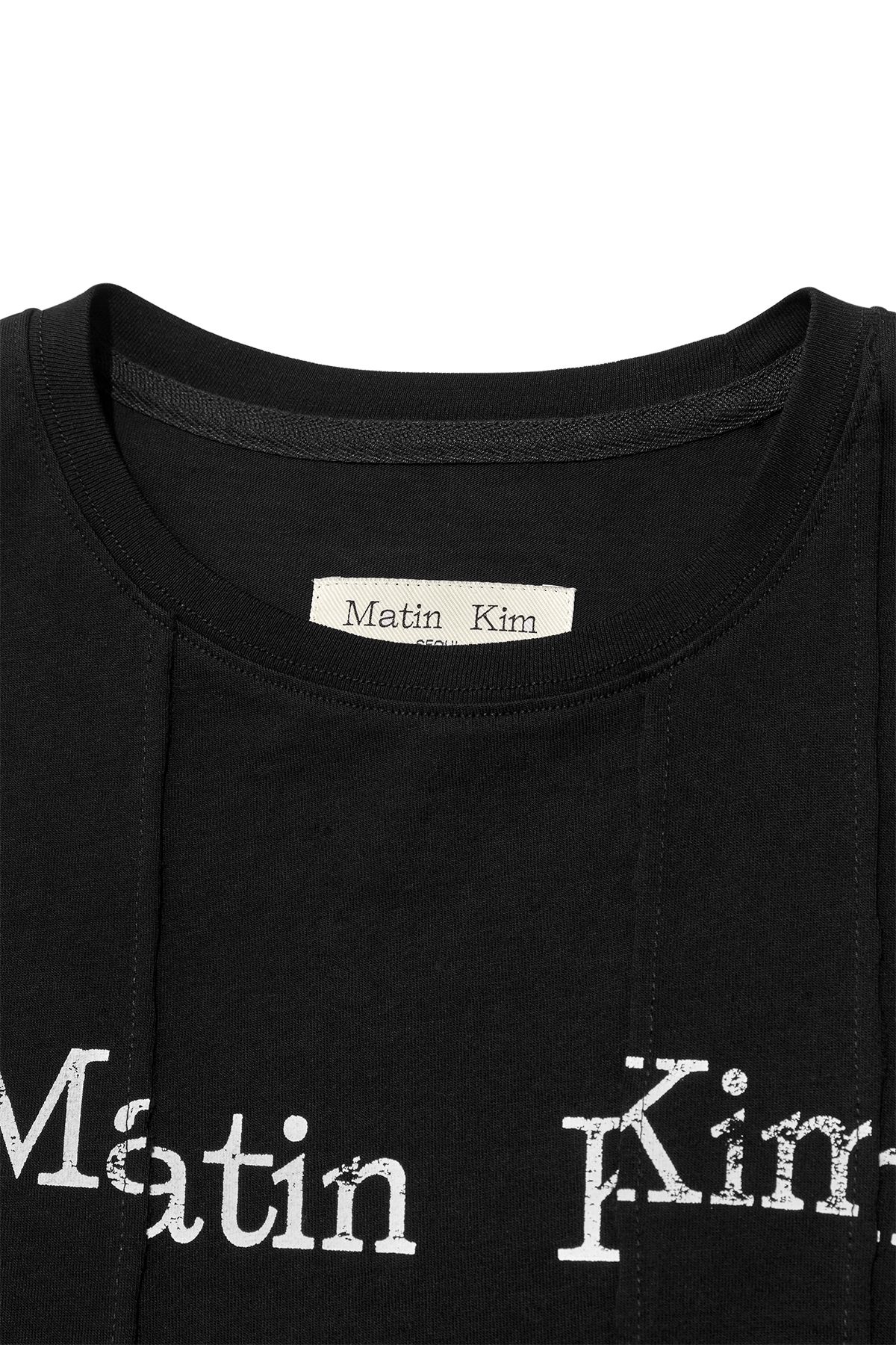 ★Matin Kim★UNBALANCE PRINTING TOP★大人気★ MUSINSA公式 | MATIN KIM [追加20％OFF] UNBALANCE TYPO LOGO